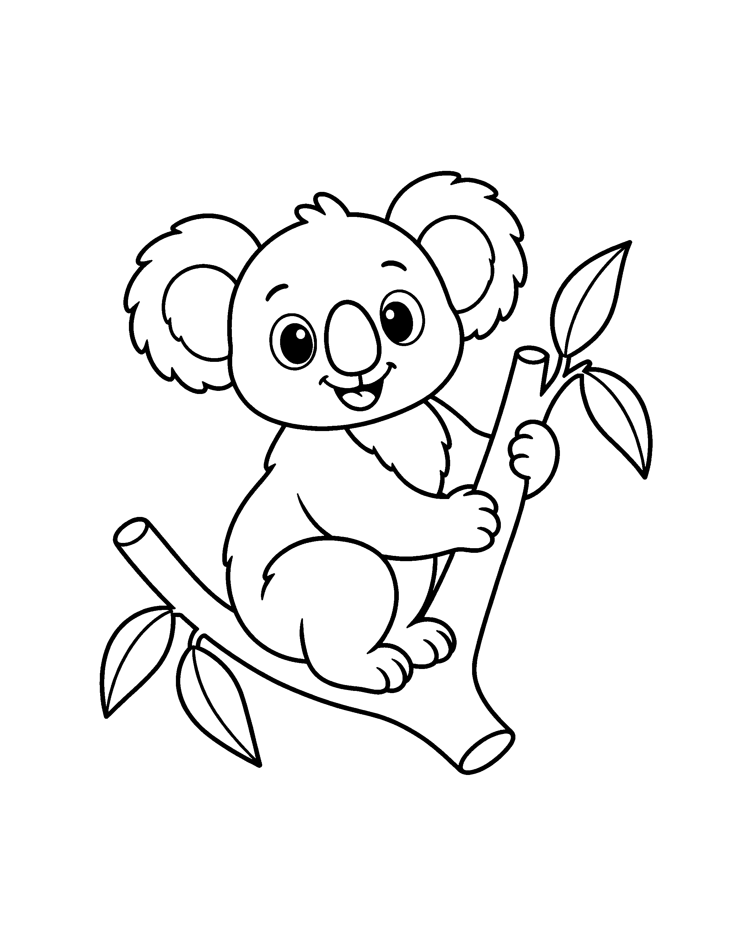 Koala colouring outline