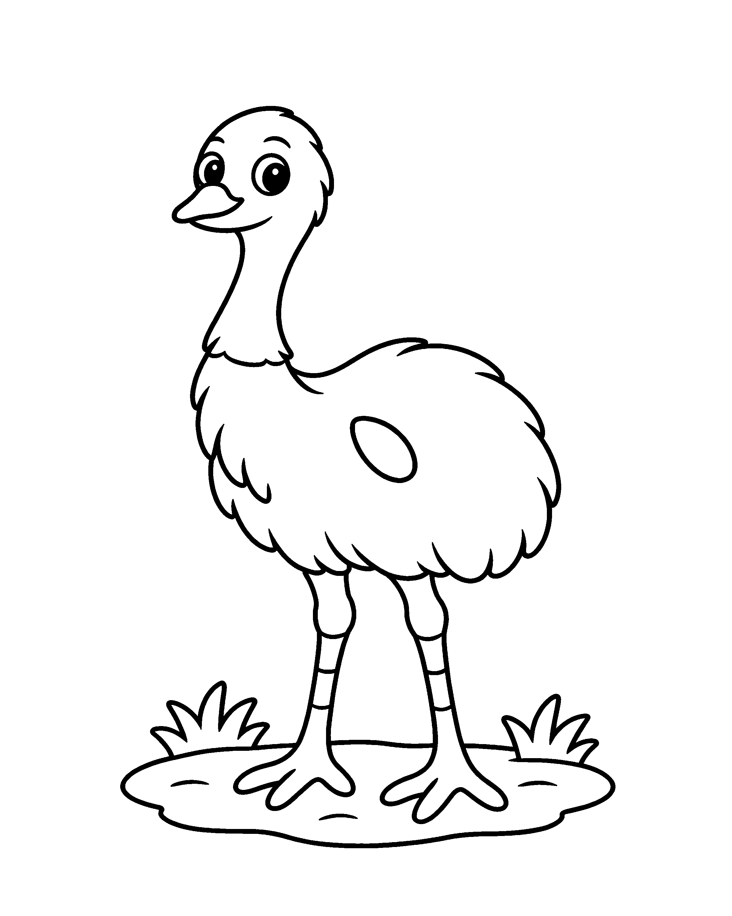 Emu colouring outline