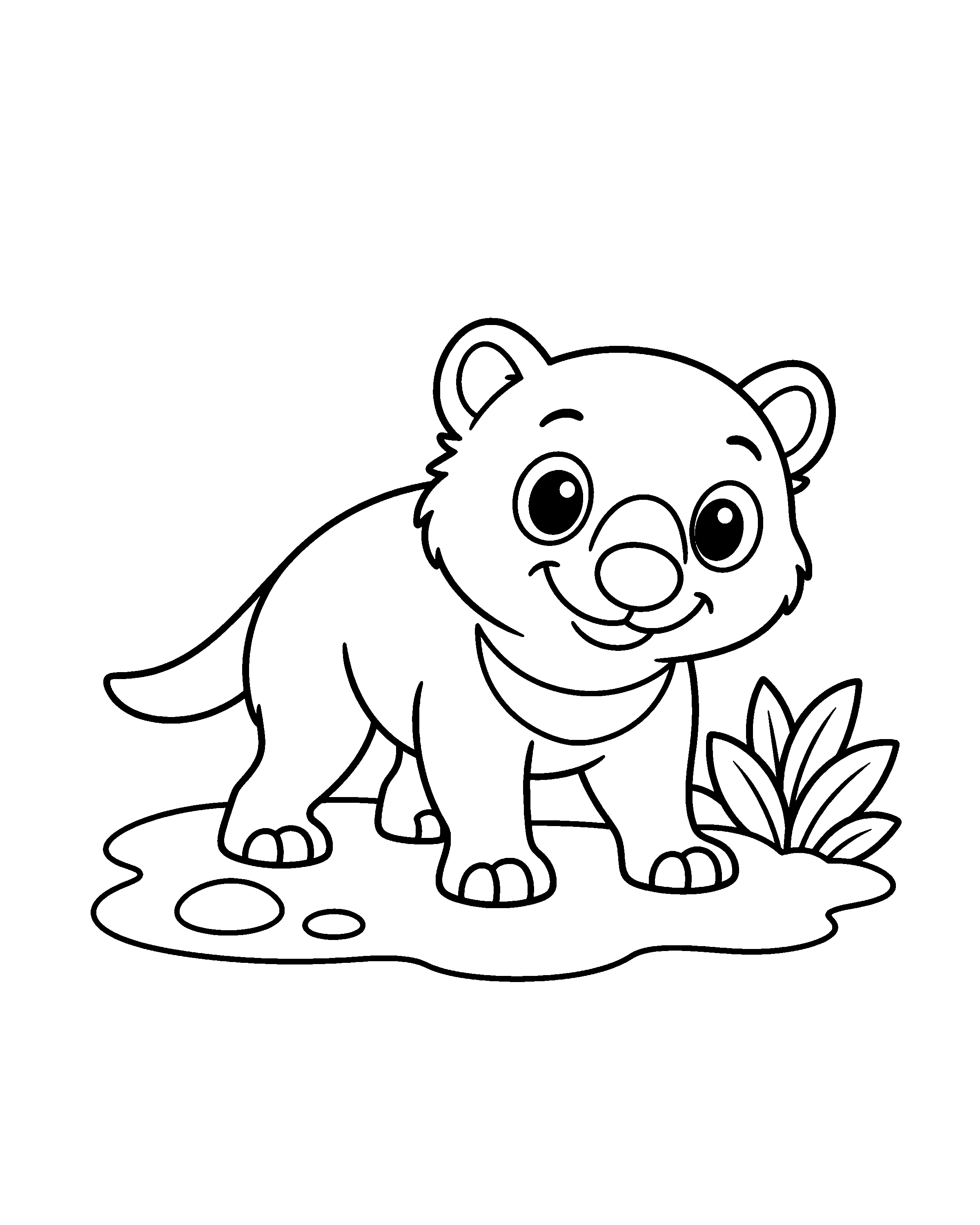 Tasmanian Devil colouring outline