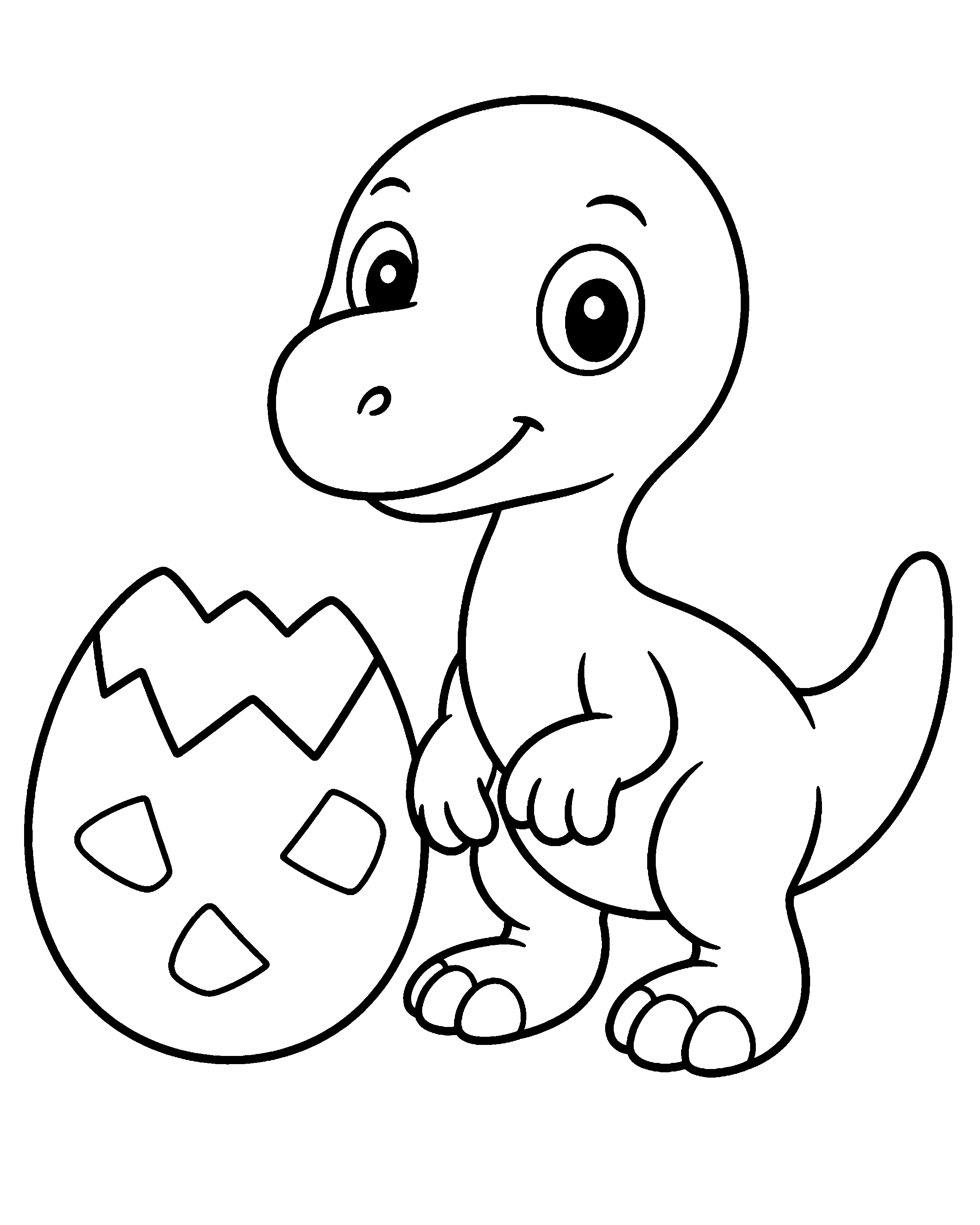 Baby Raptor colouring outline