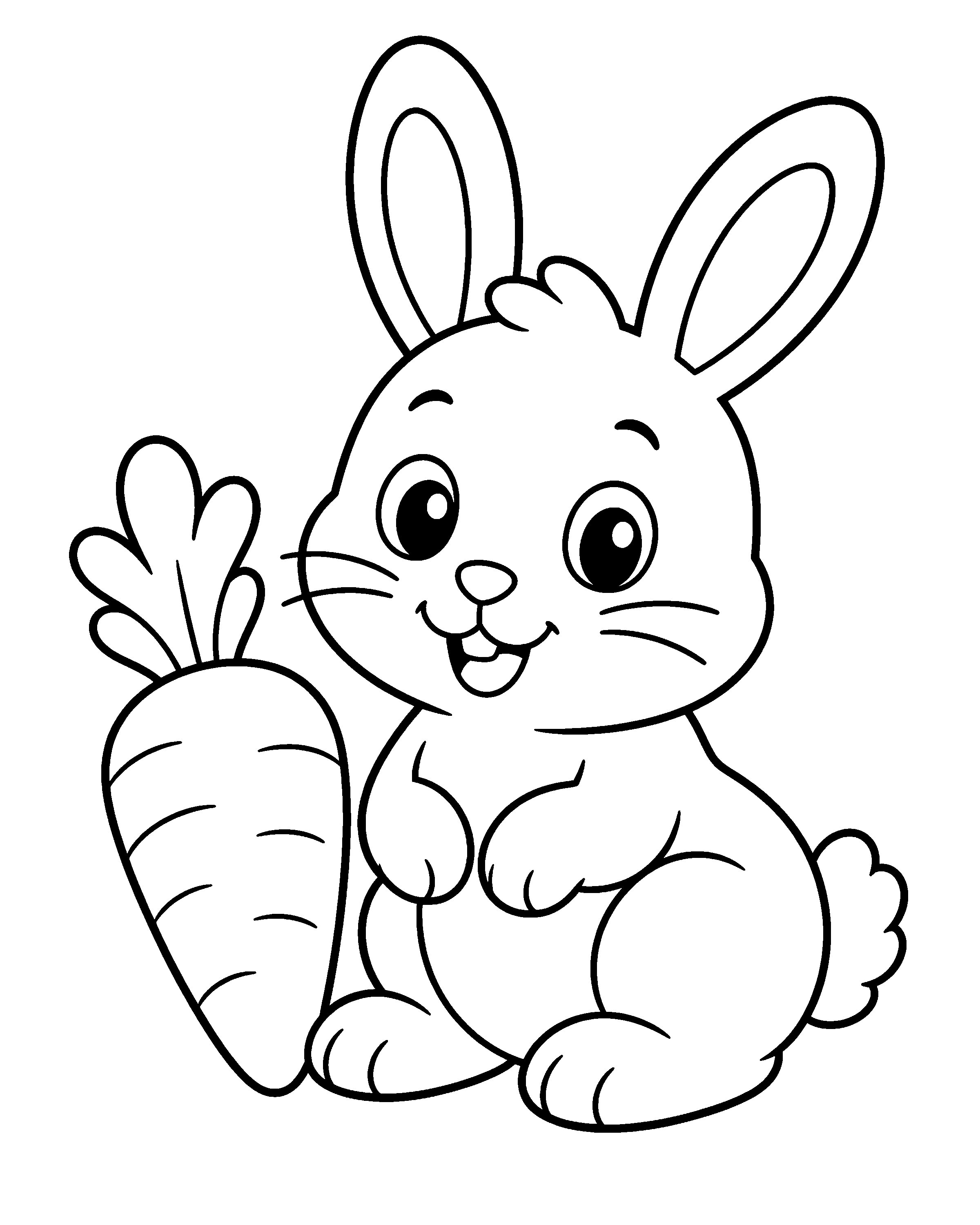 Bouncy Rabbit colouring outline
