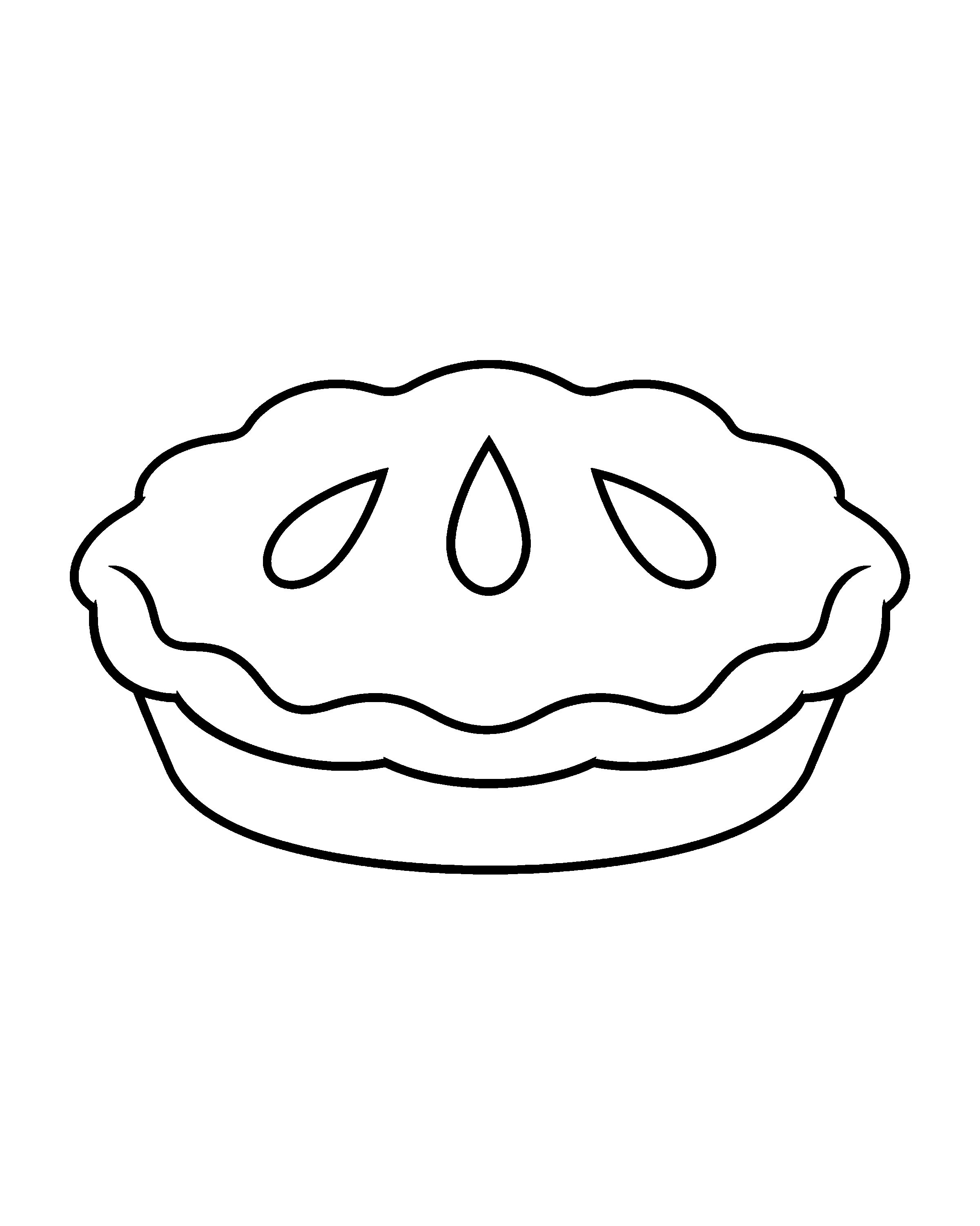 Pie colouring outline