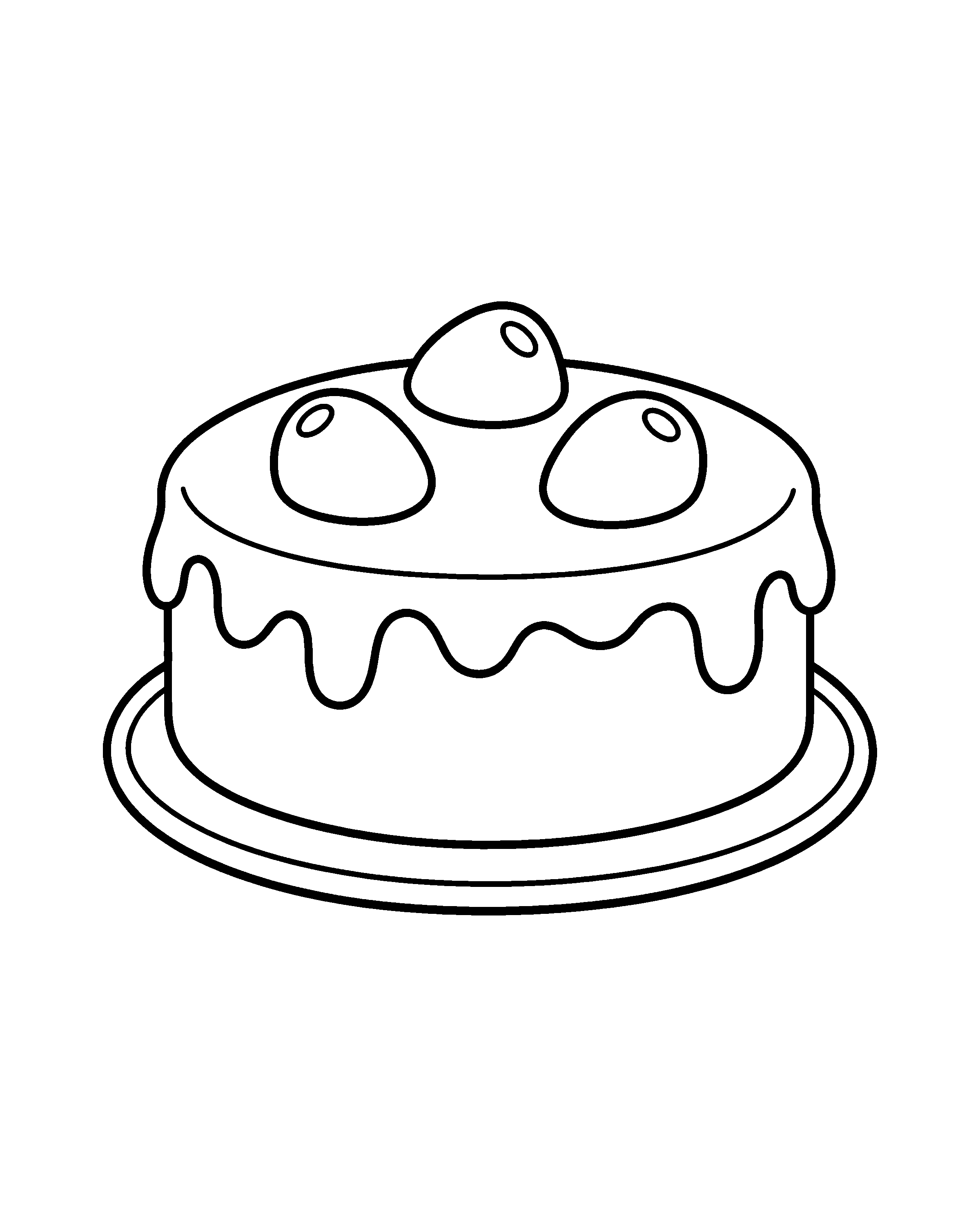Whole Cake colouring outline