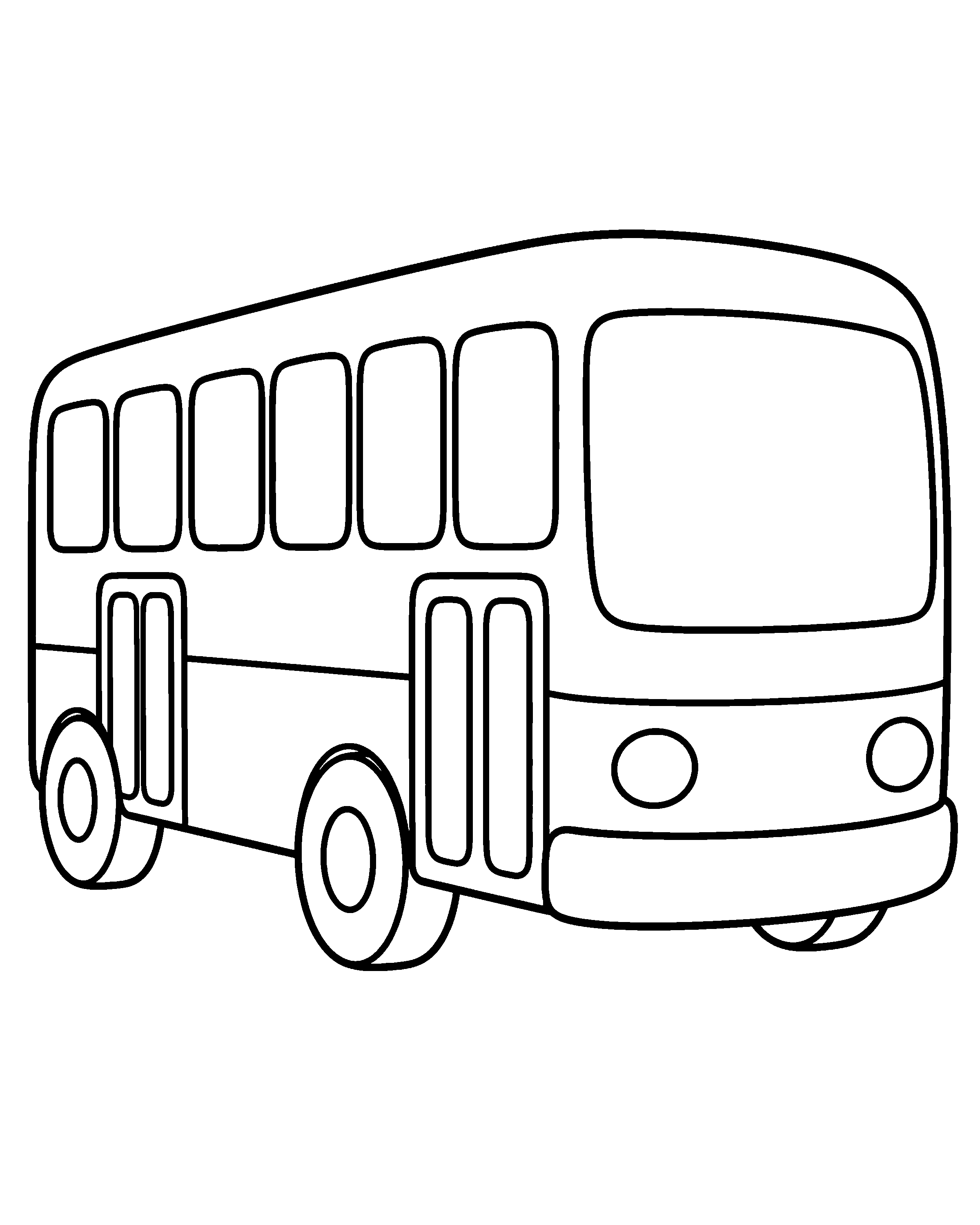 City Bus colouring outline