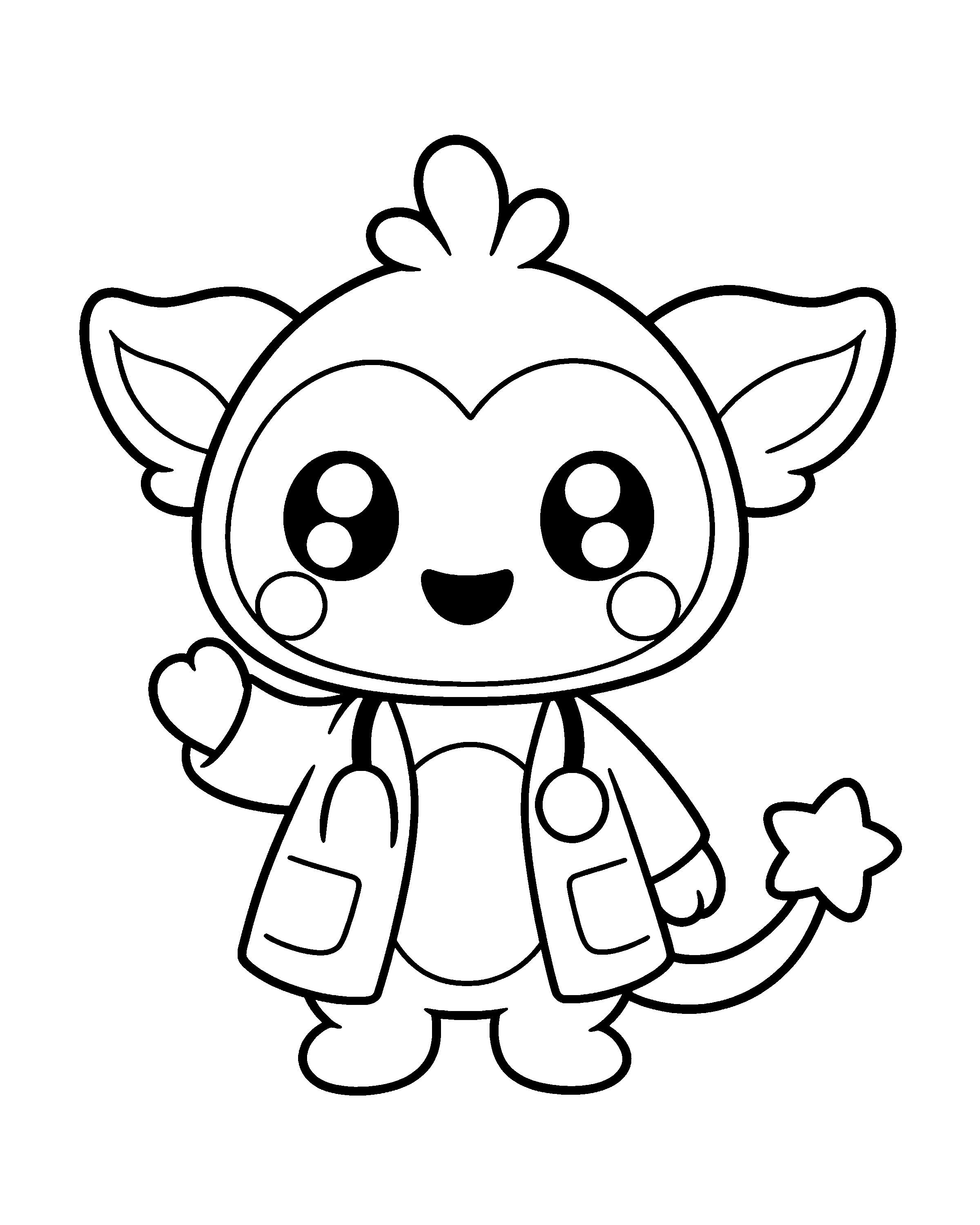Doctor Cubmee colouring outline
