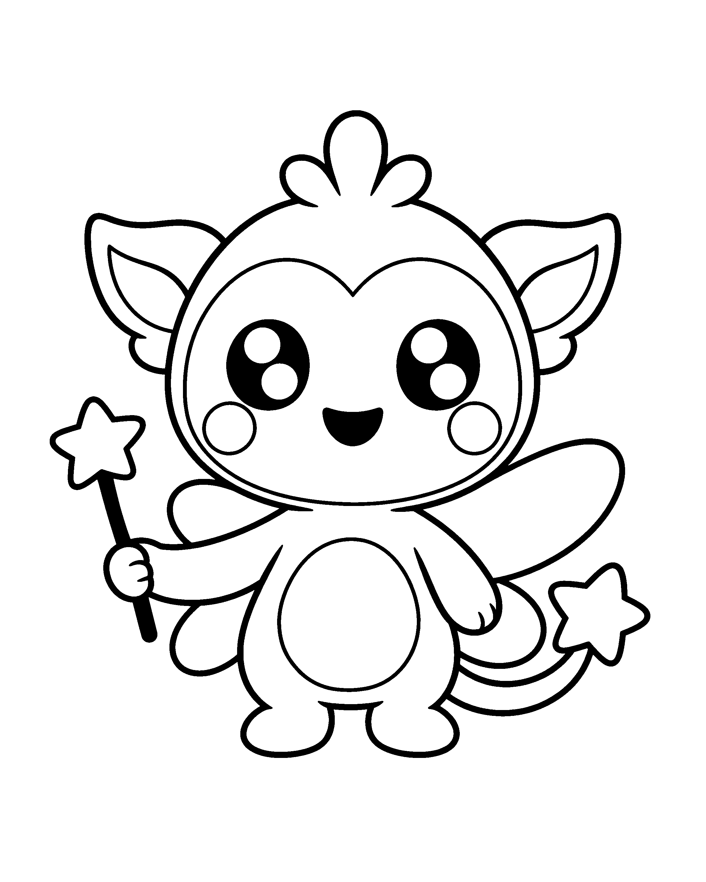 Fairy Cubmee colouring outline