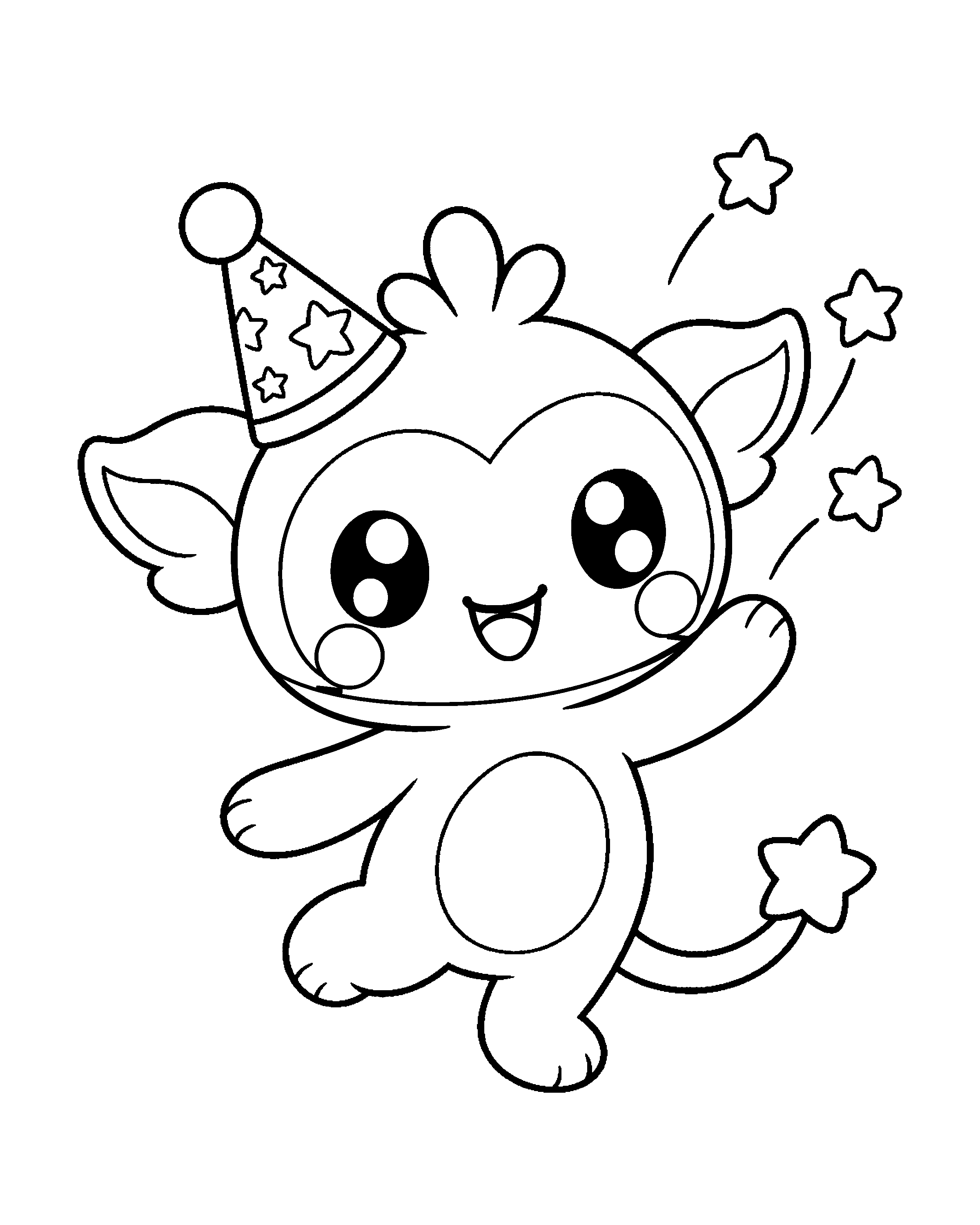 Party Cubmee colouring outline