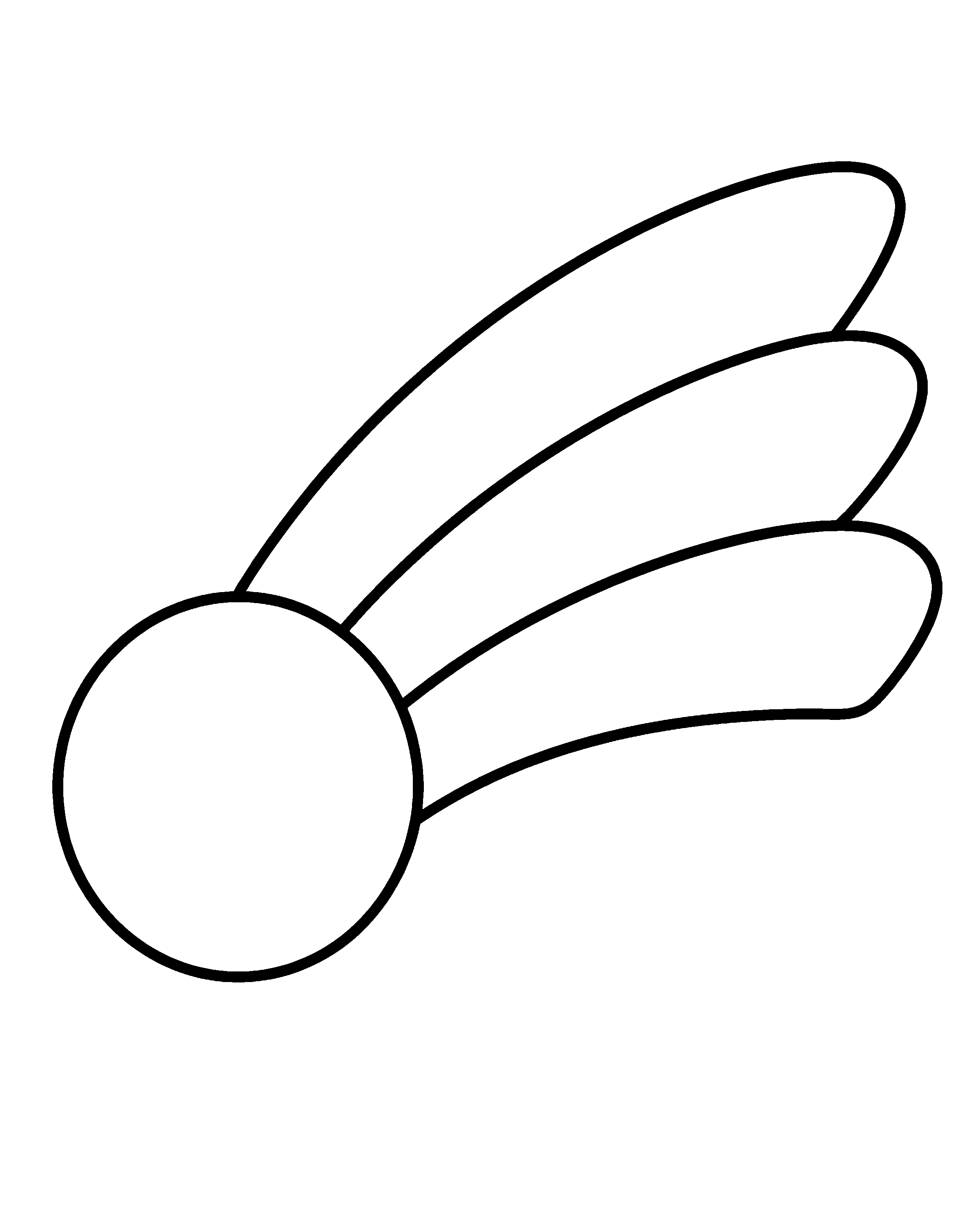 Curly Comet colouring outline