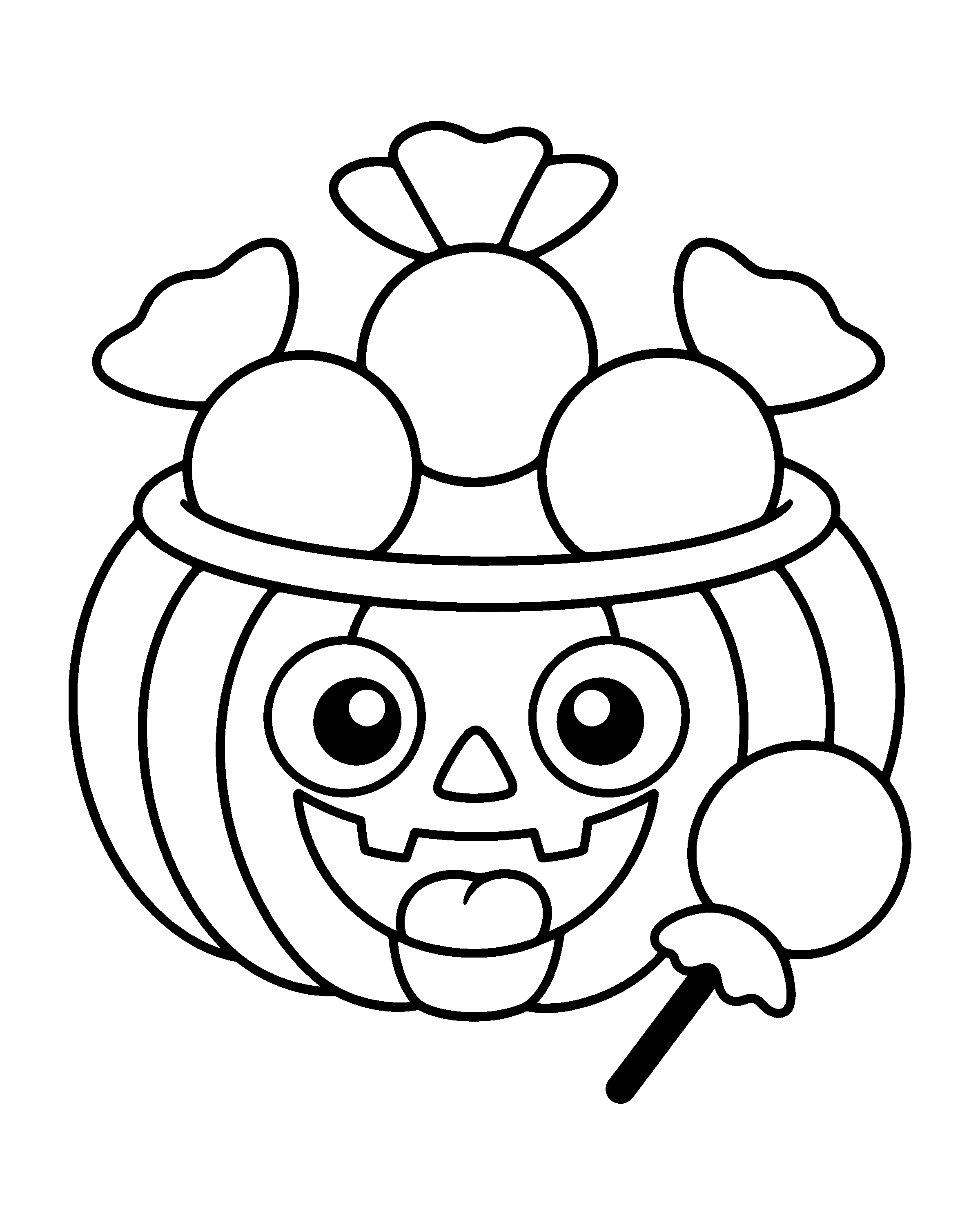 Candy Bowl colouring outline
