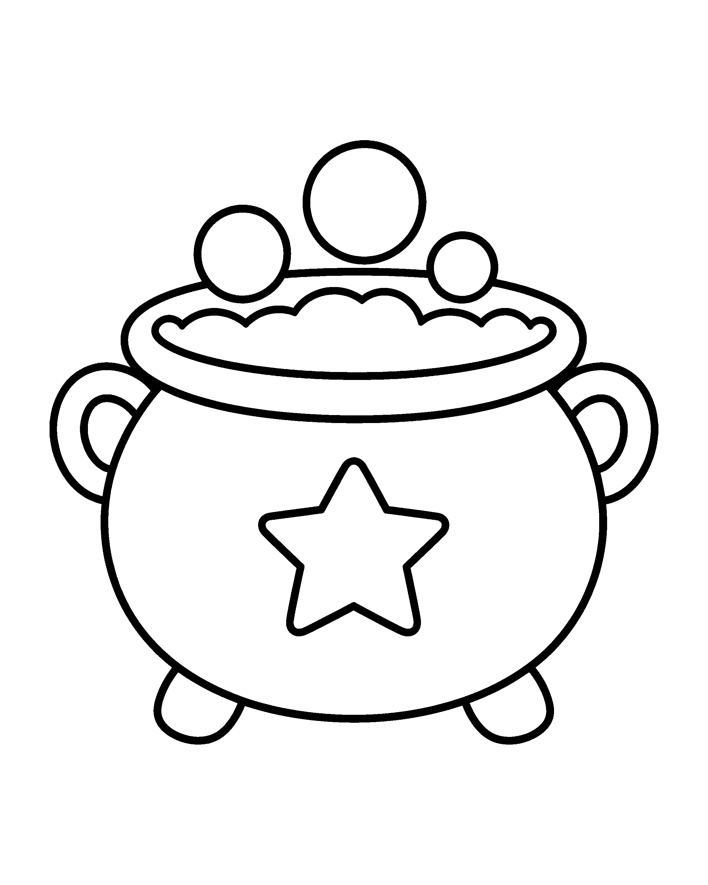 Magic Cauldron colouring outline