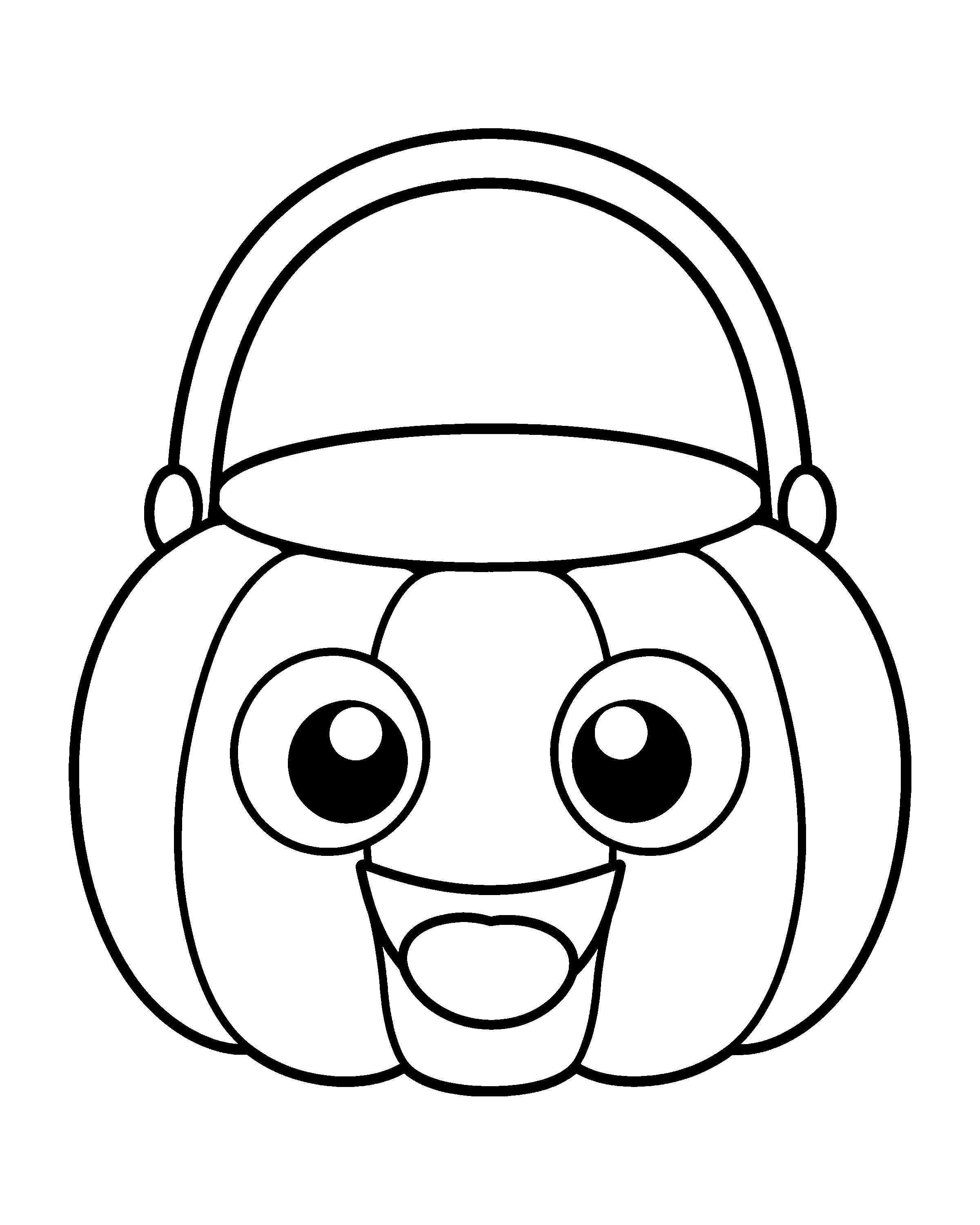 Pumpkin Basket colouring outline