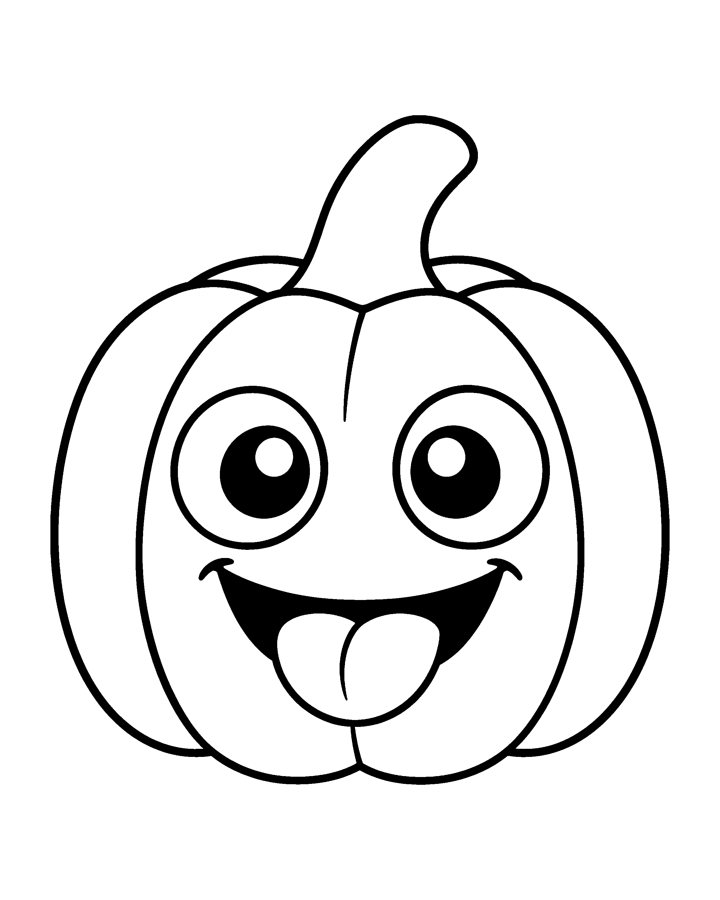 Pumpkin Lantern colouring outline