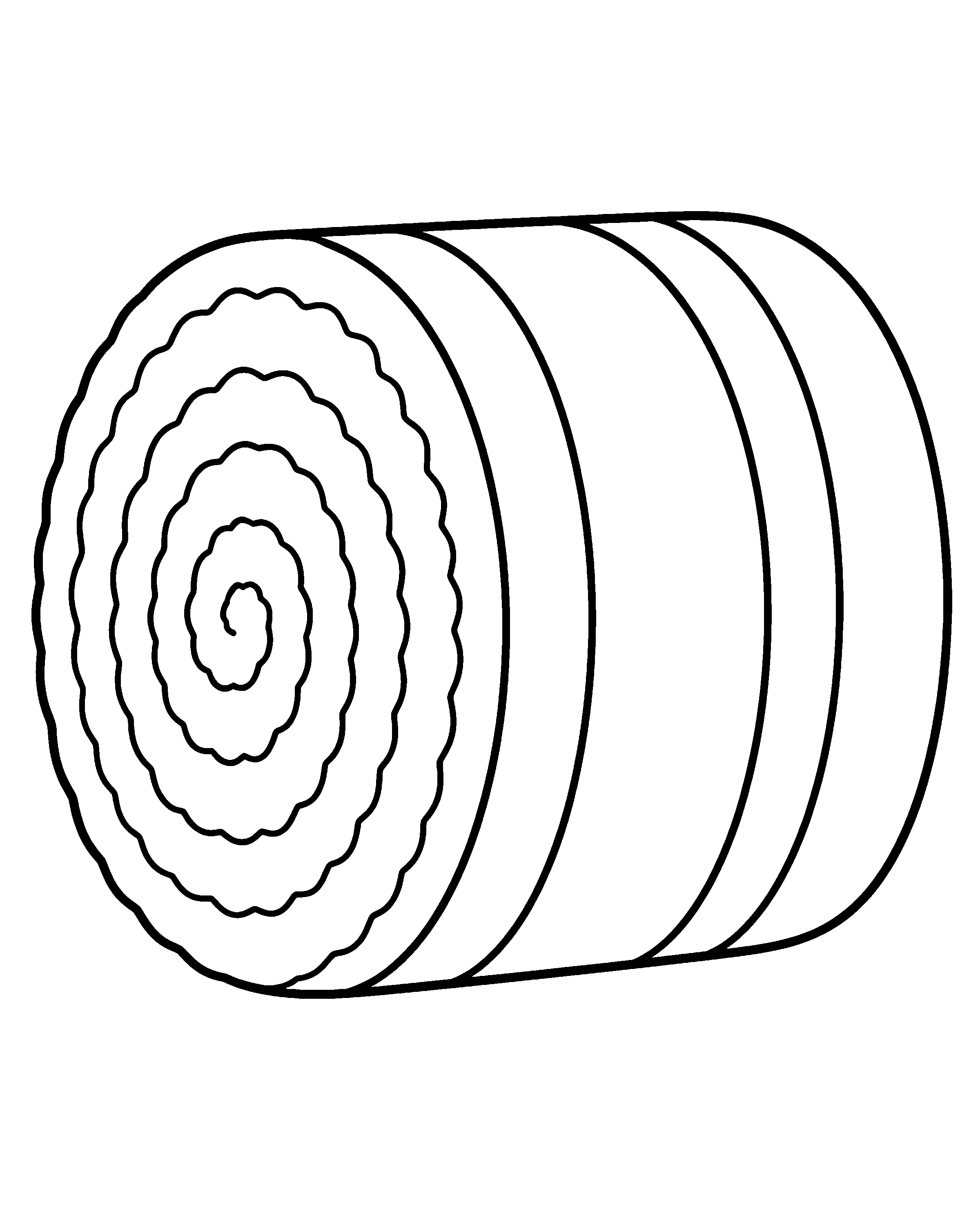 Hay Bale colouring outline