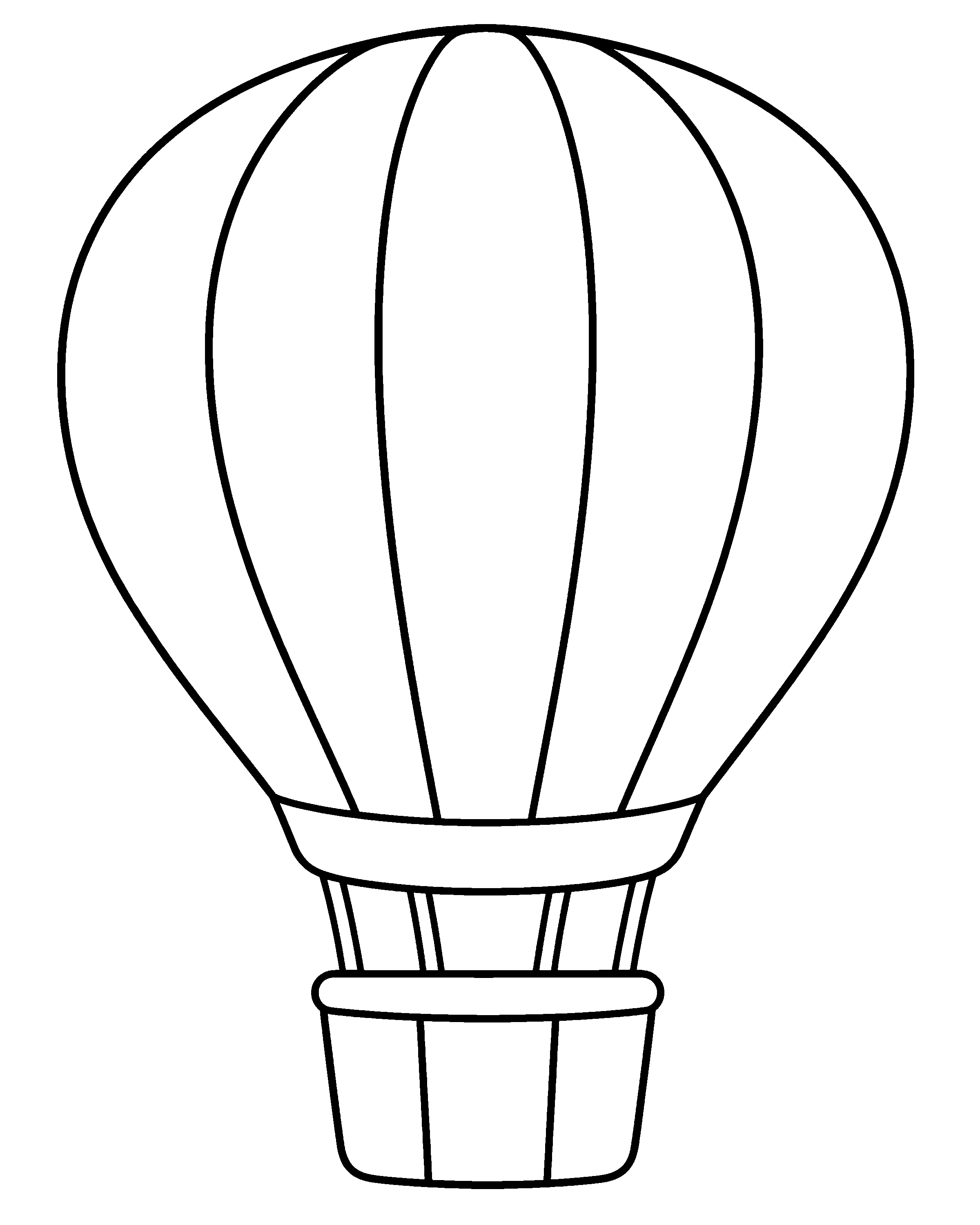 Hot-Air Balloon colouring outline