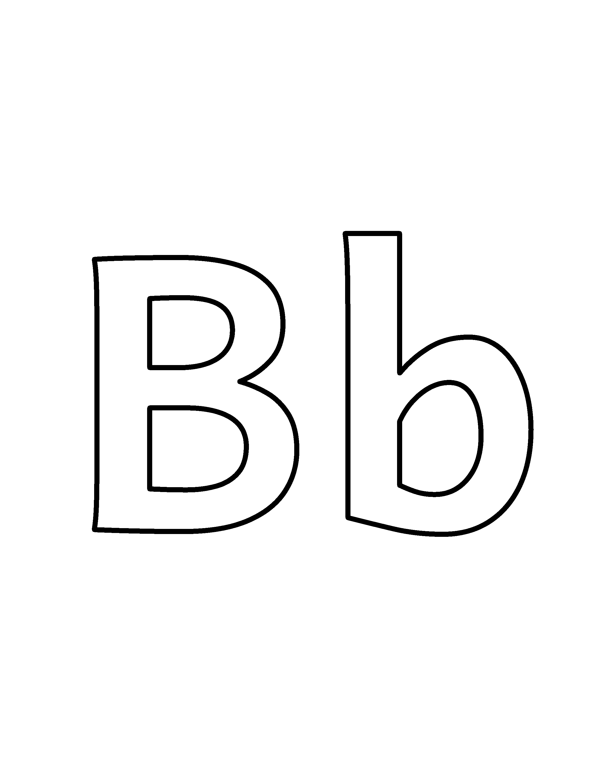Bb colouring outline