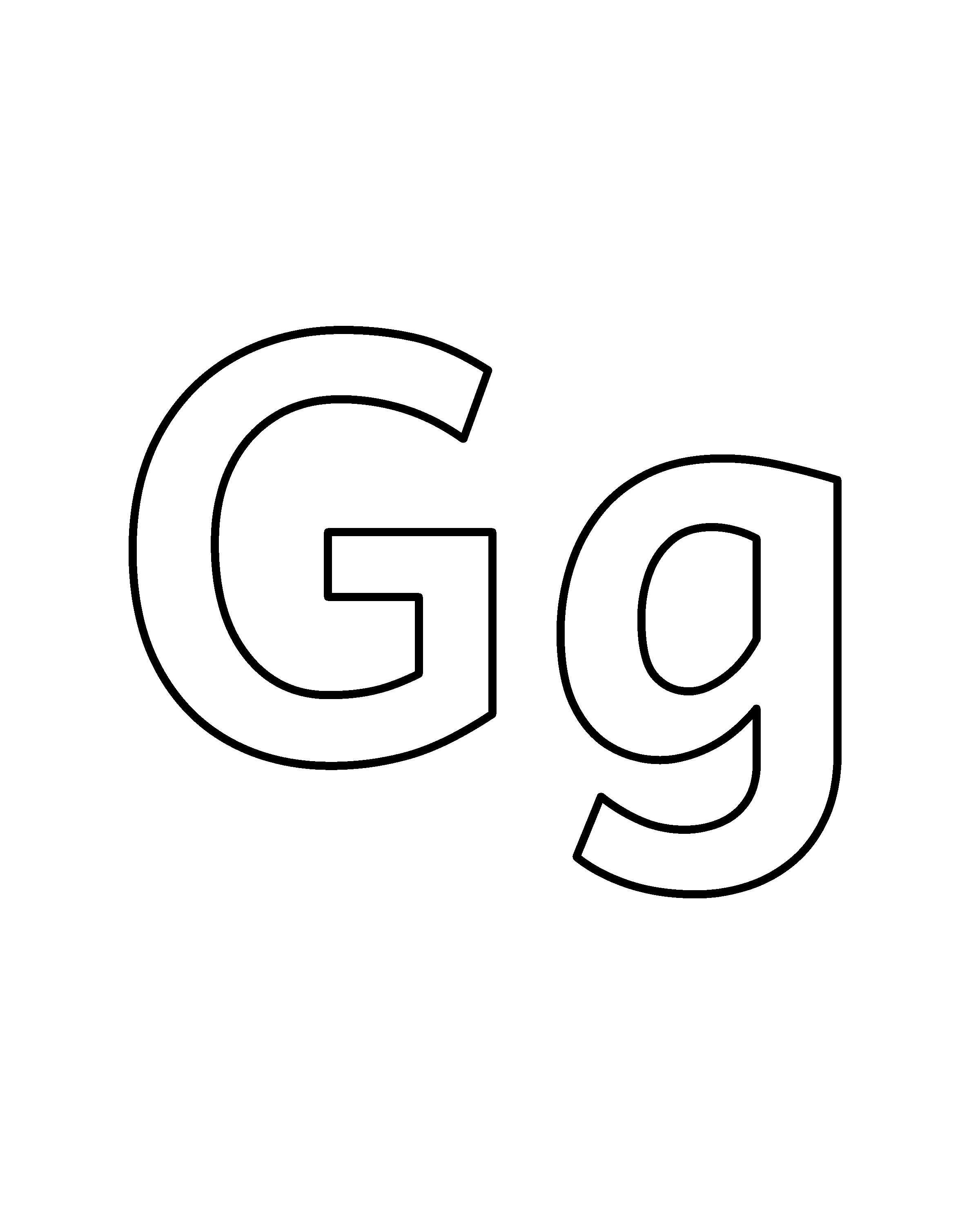Gg colouring outline