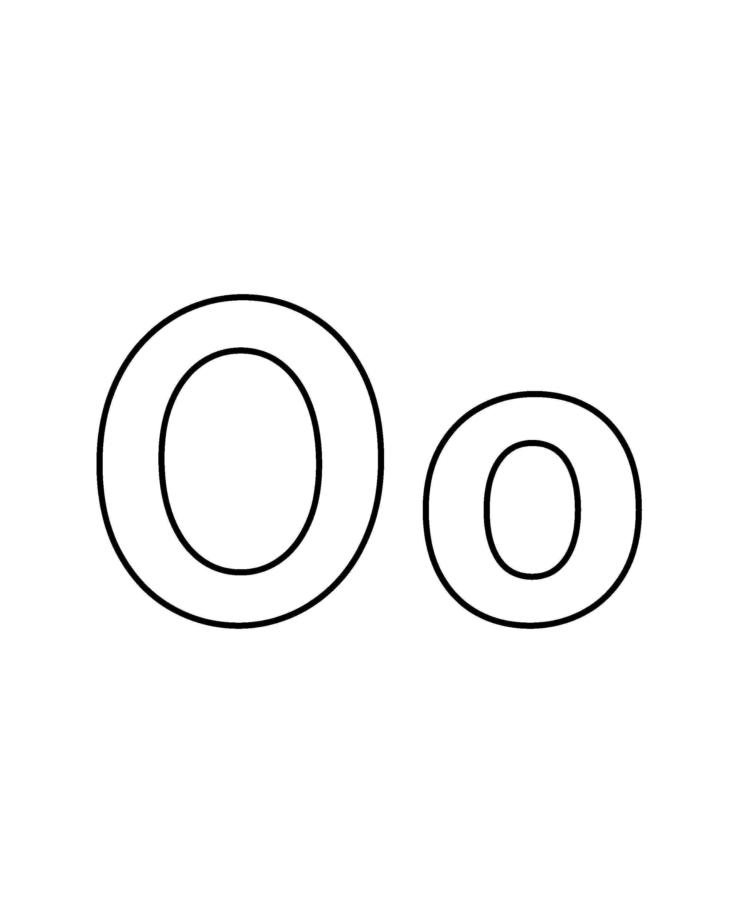 Oo colouring outline