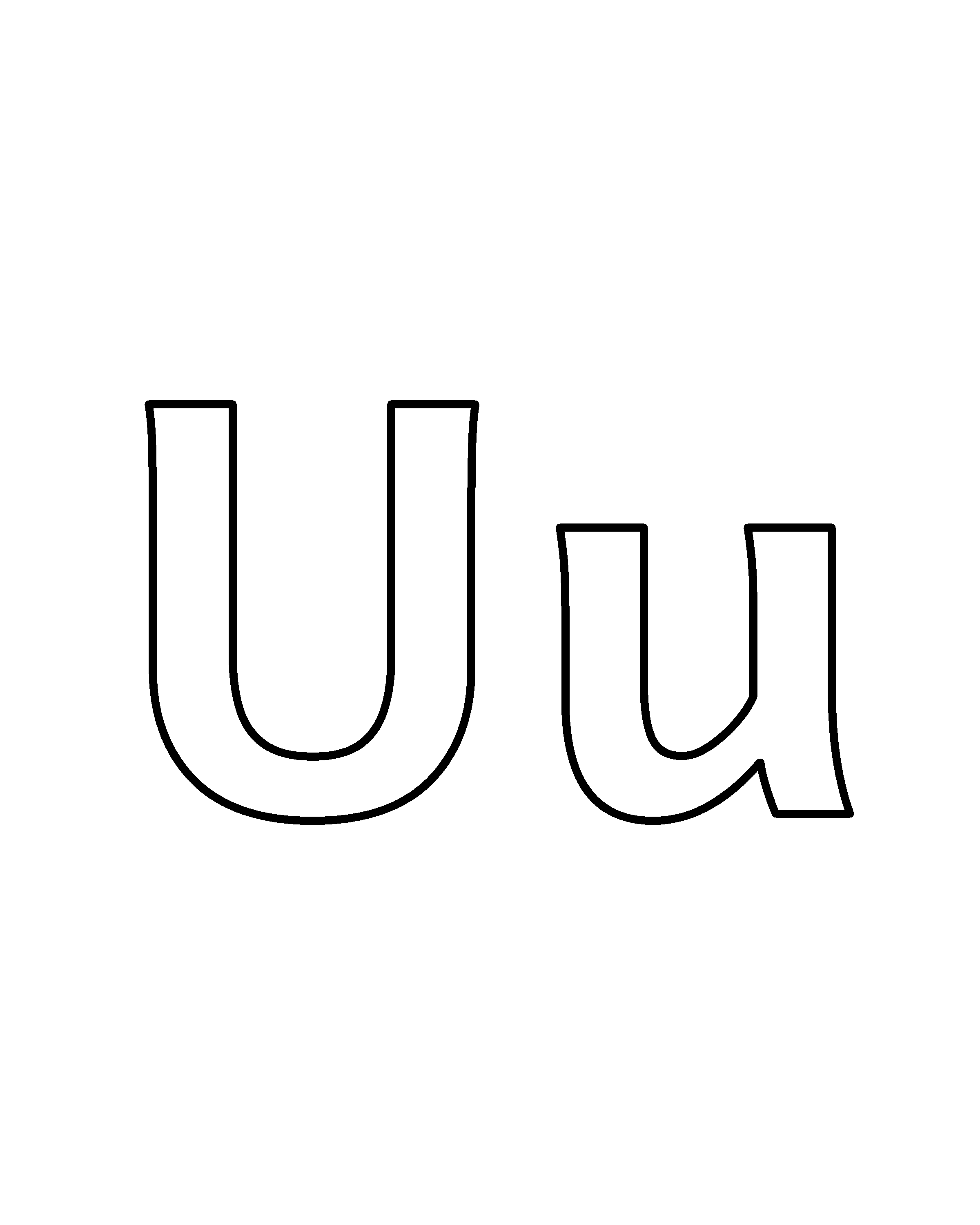 Uu colouring outline