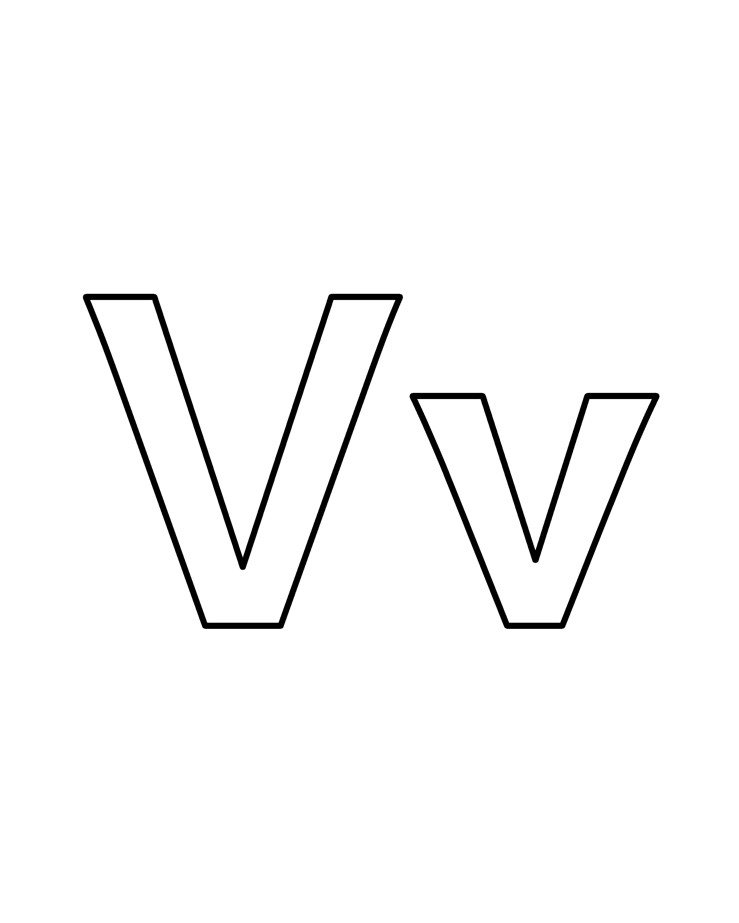 Vv colouring outline
