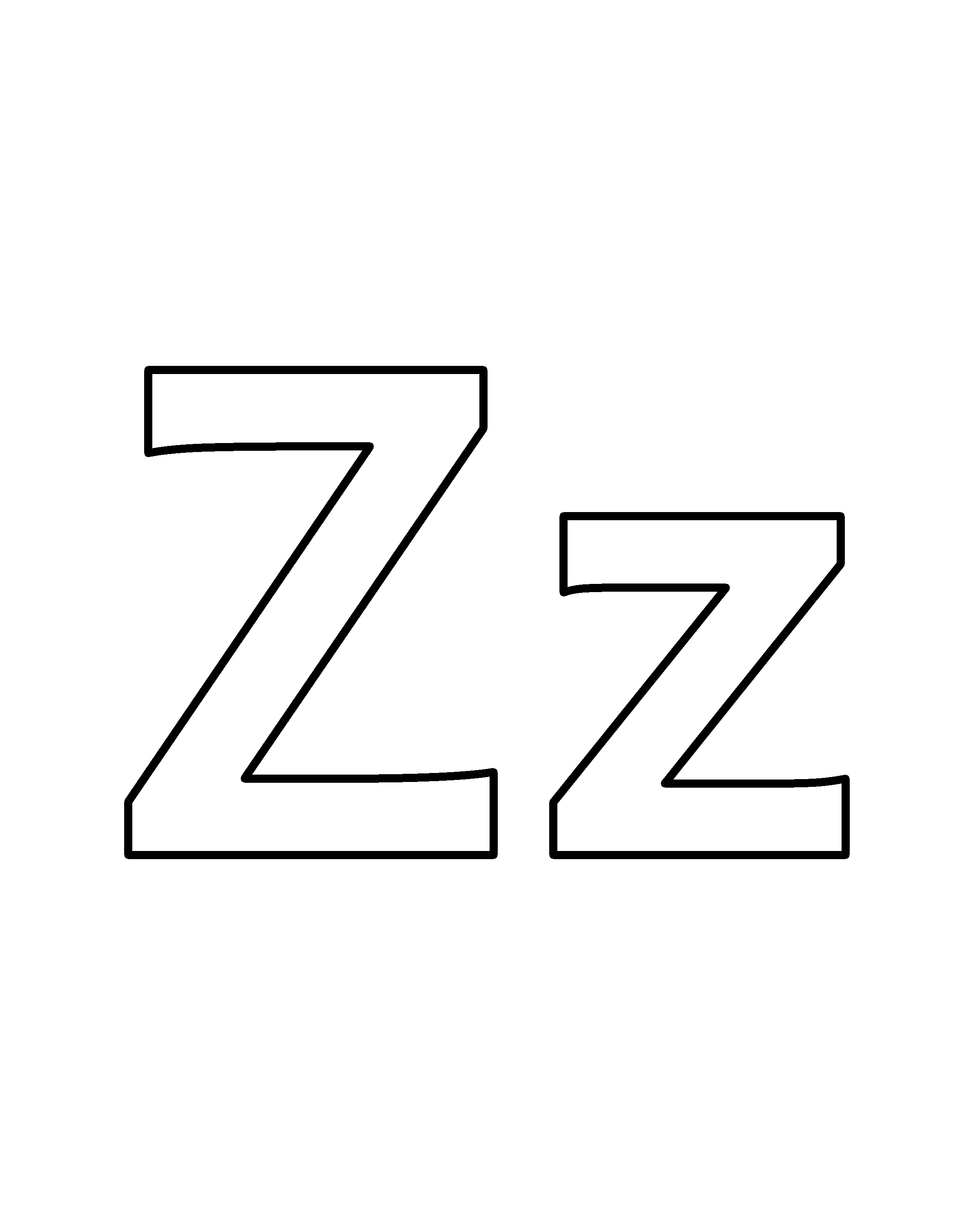 Zz colouring outline