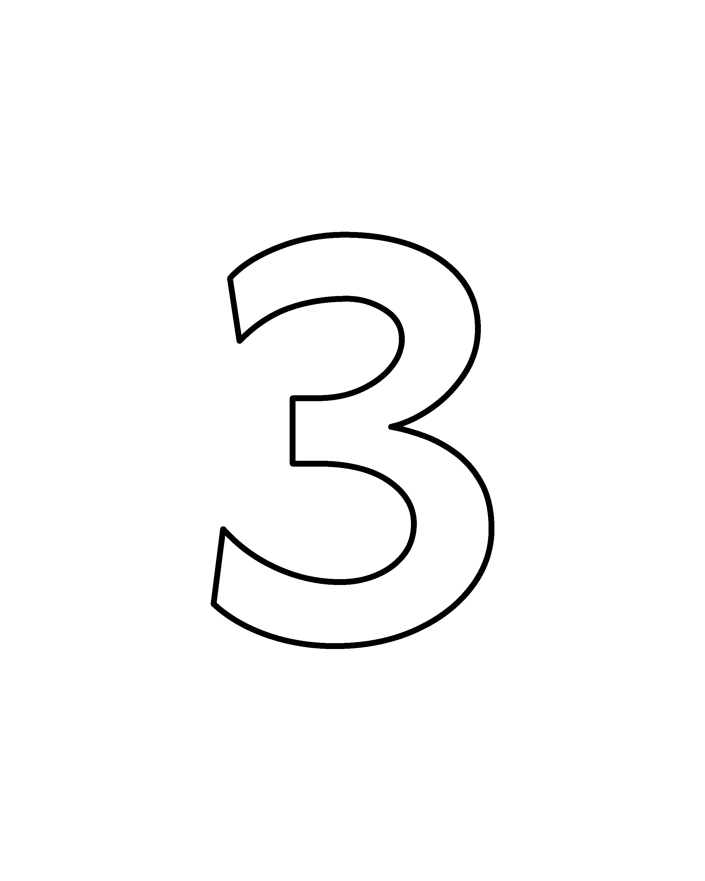 3 colouring outline
