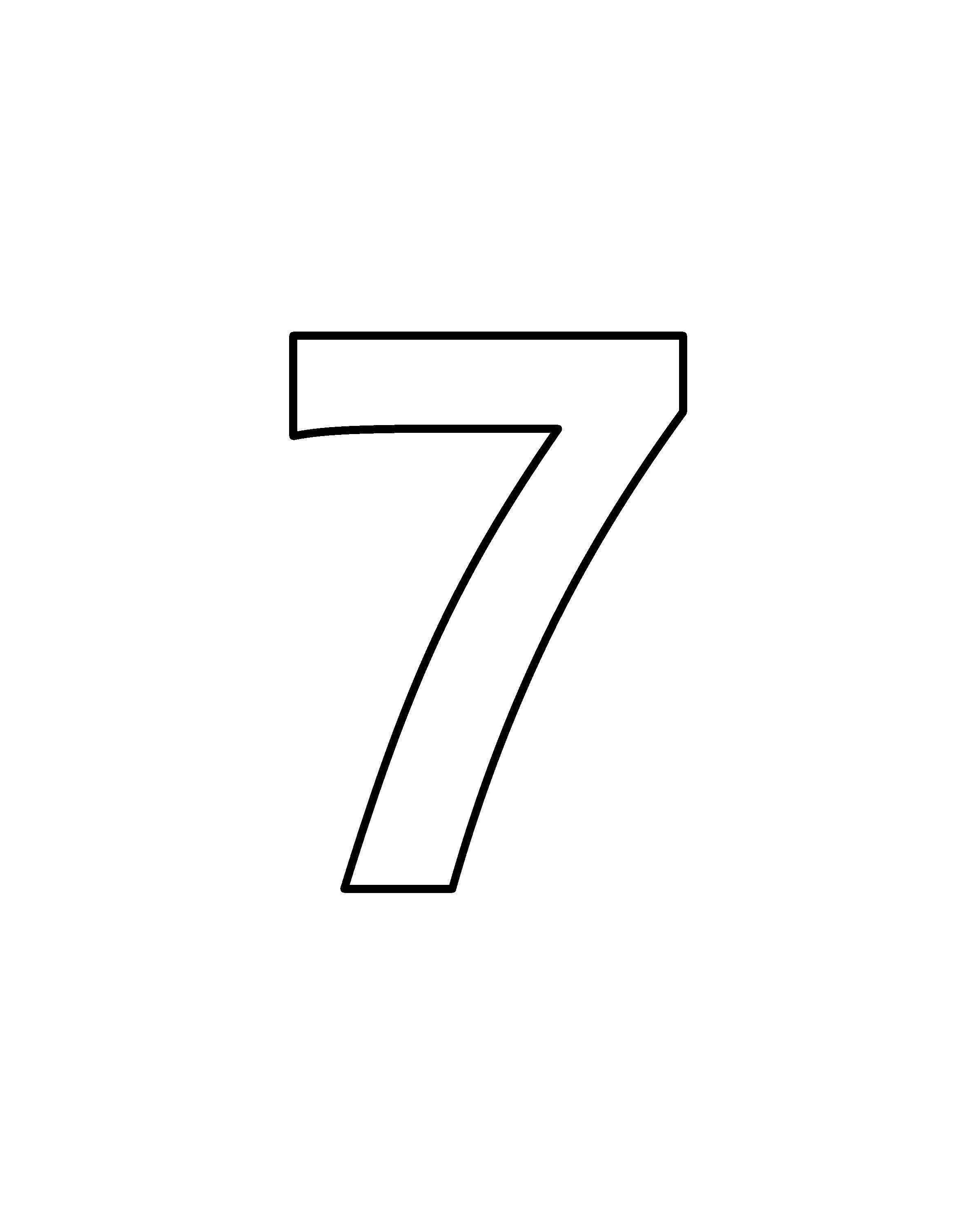 7 colouring outline