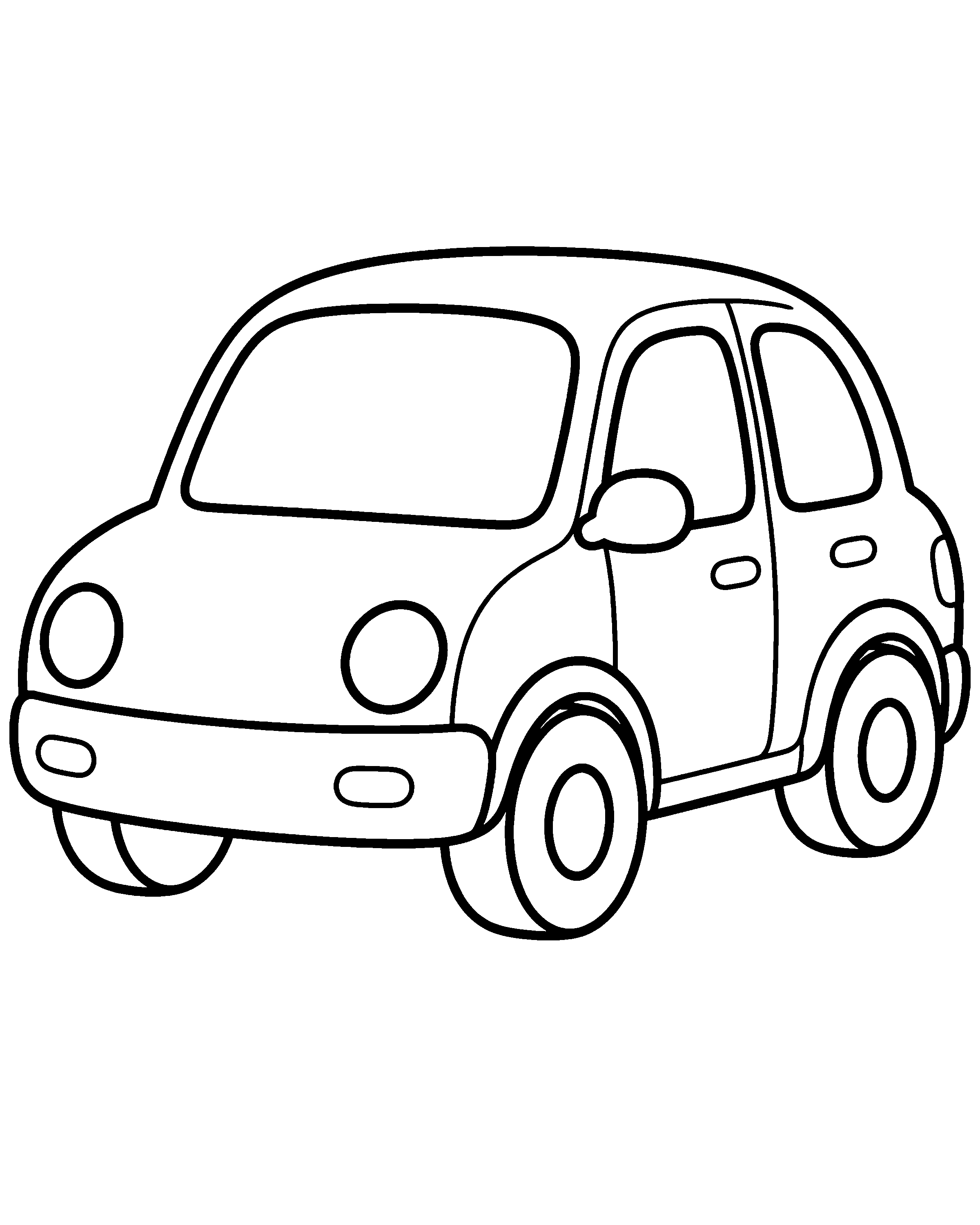 Little Car colouring outline