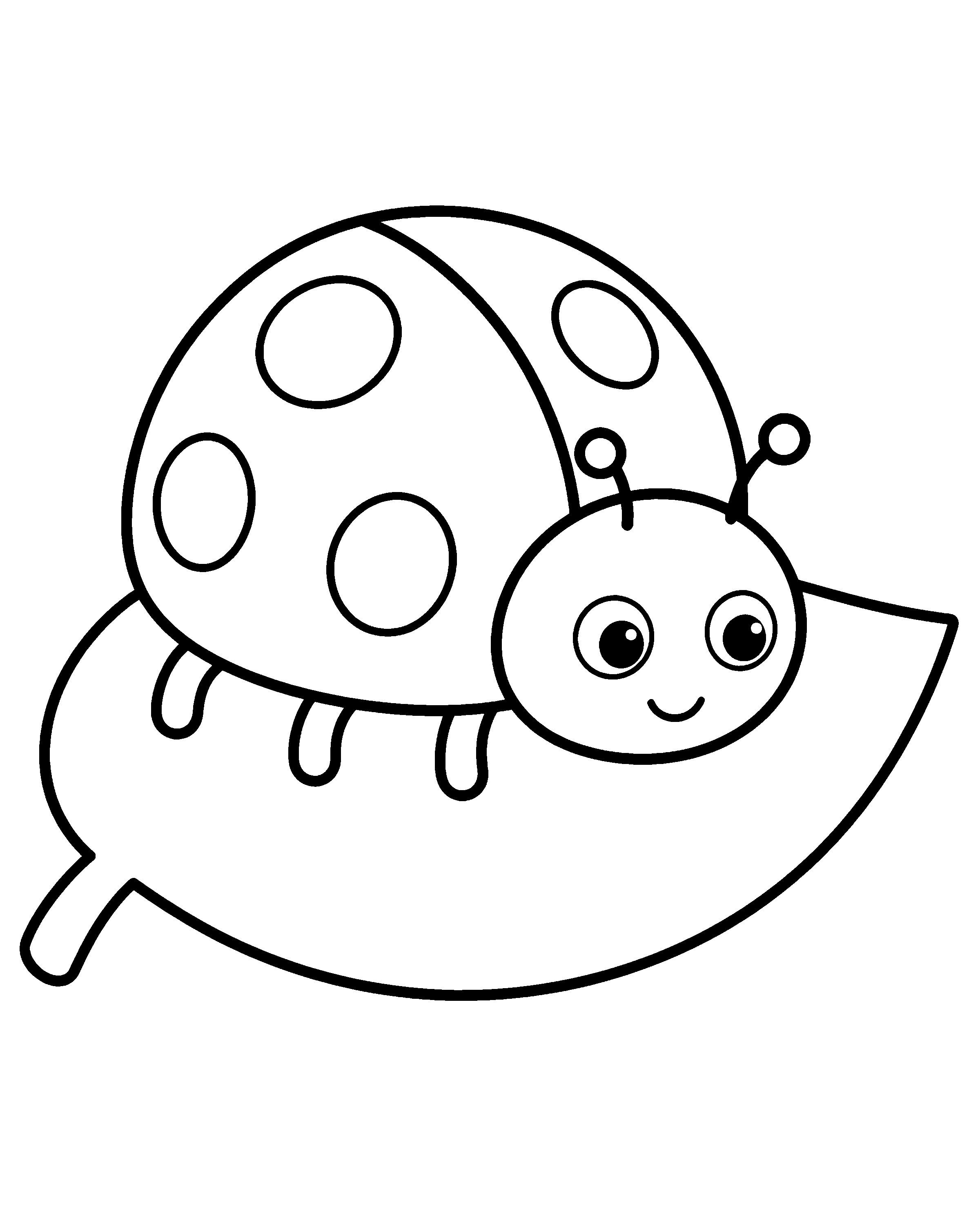 Little Ladybug colouring outline