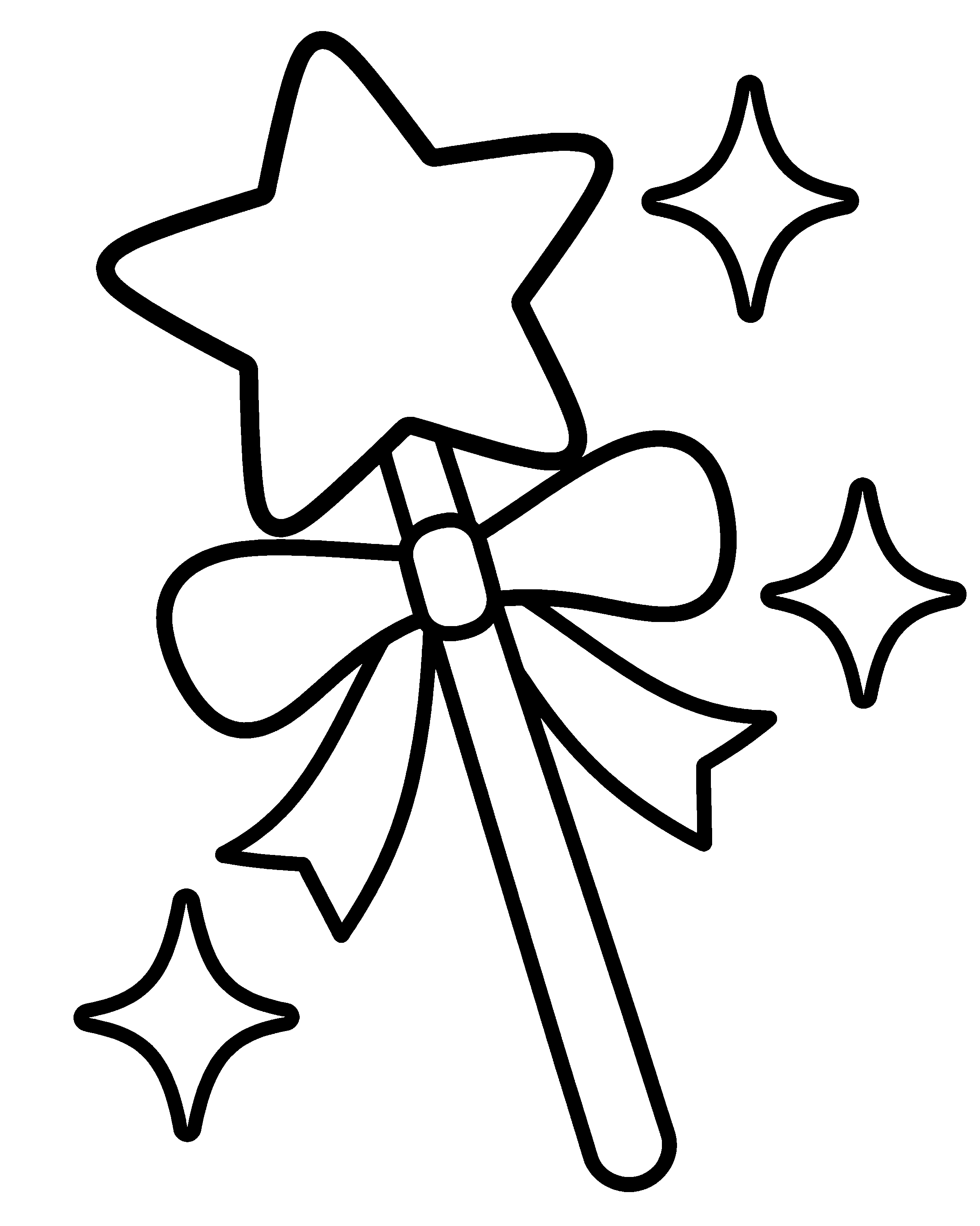 Magic Wand colouring outline