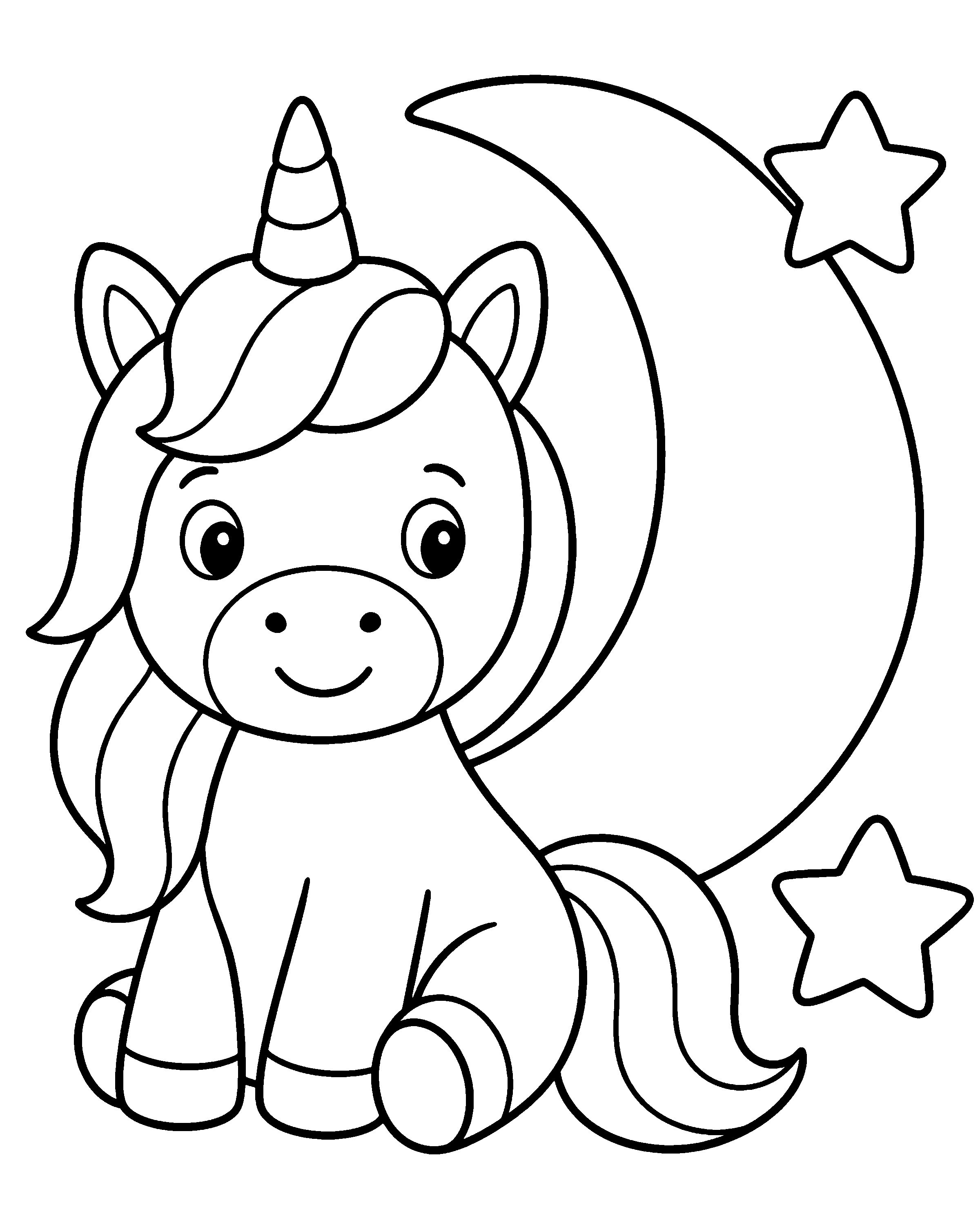 Moon Dreamer colouring outline