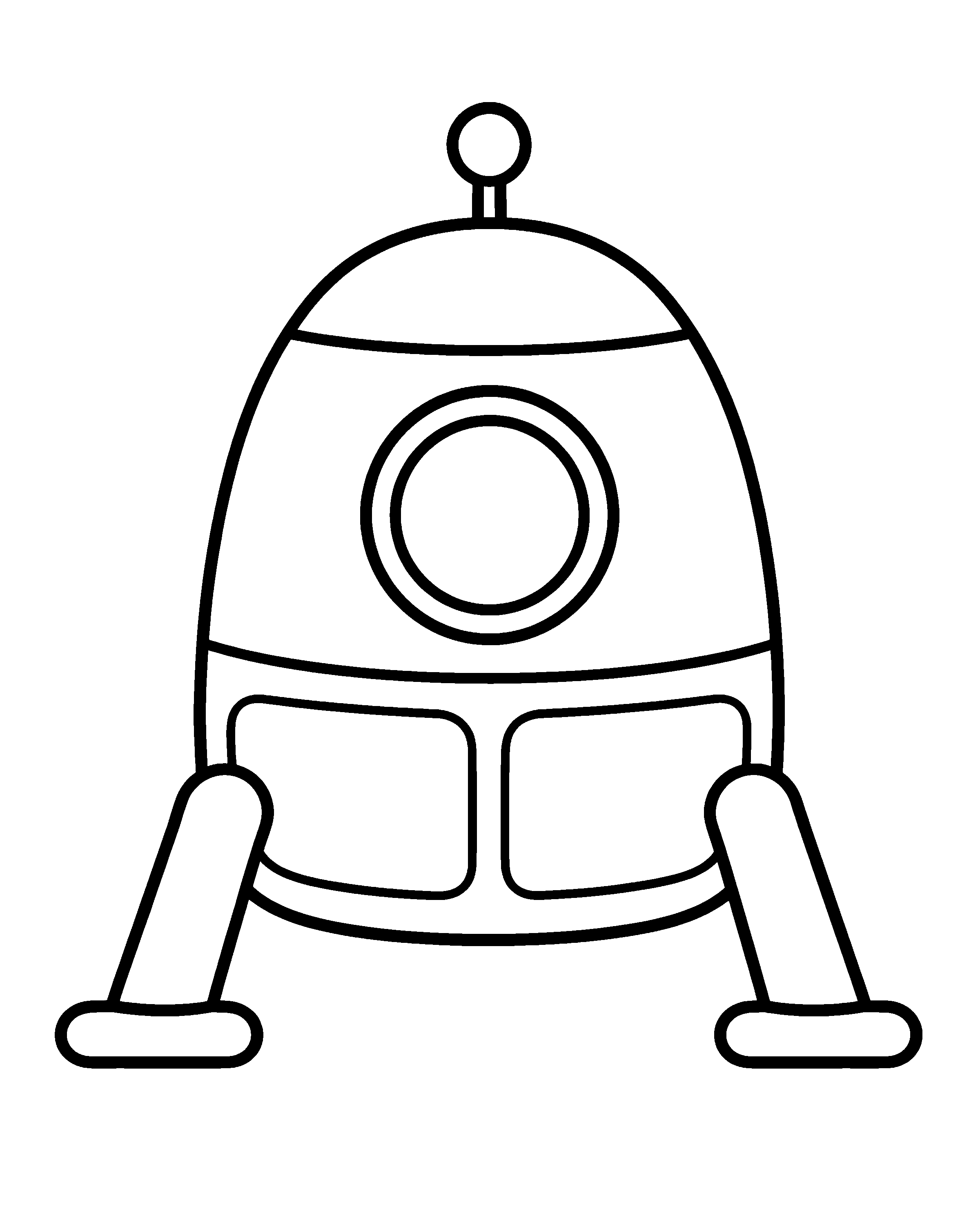 Moon Lander colouring outline