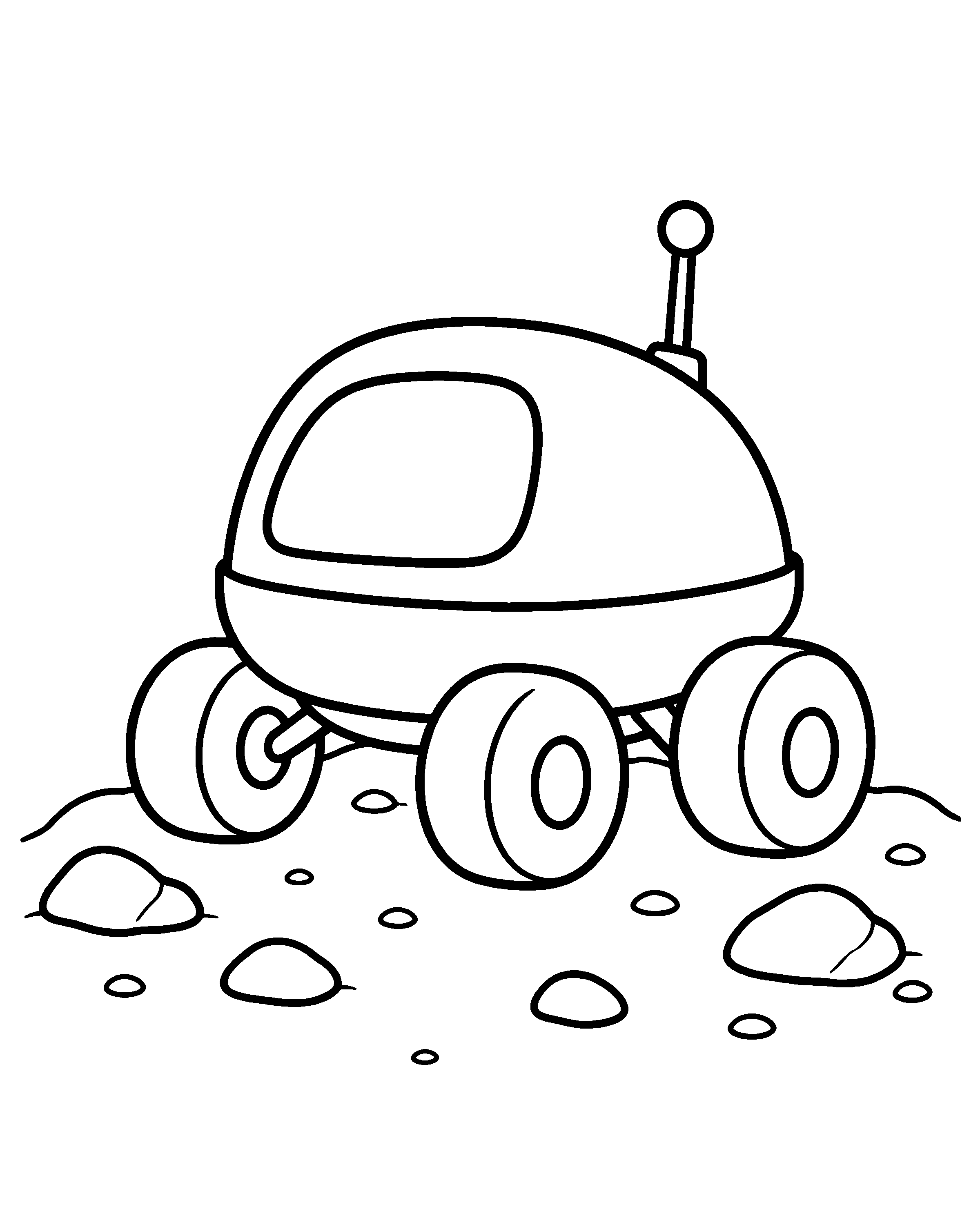 Moon Rover colouring outline