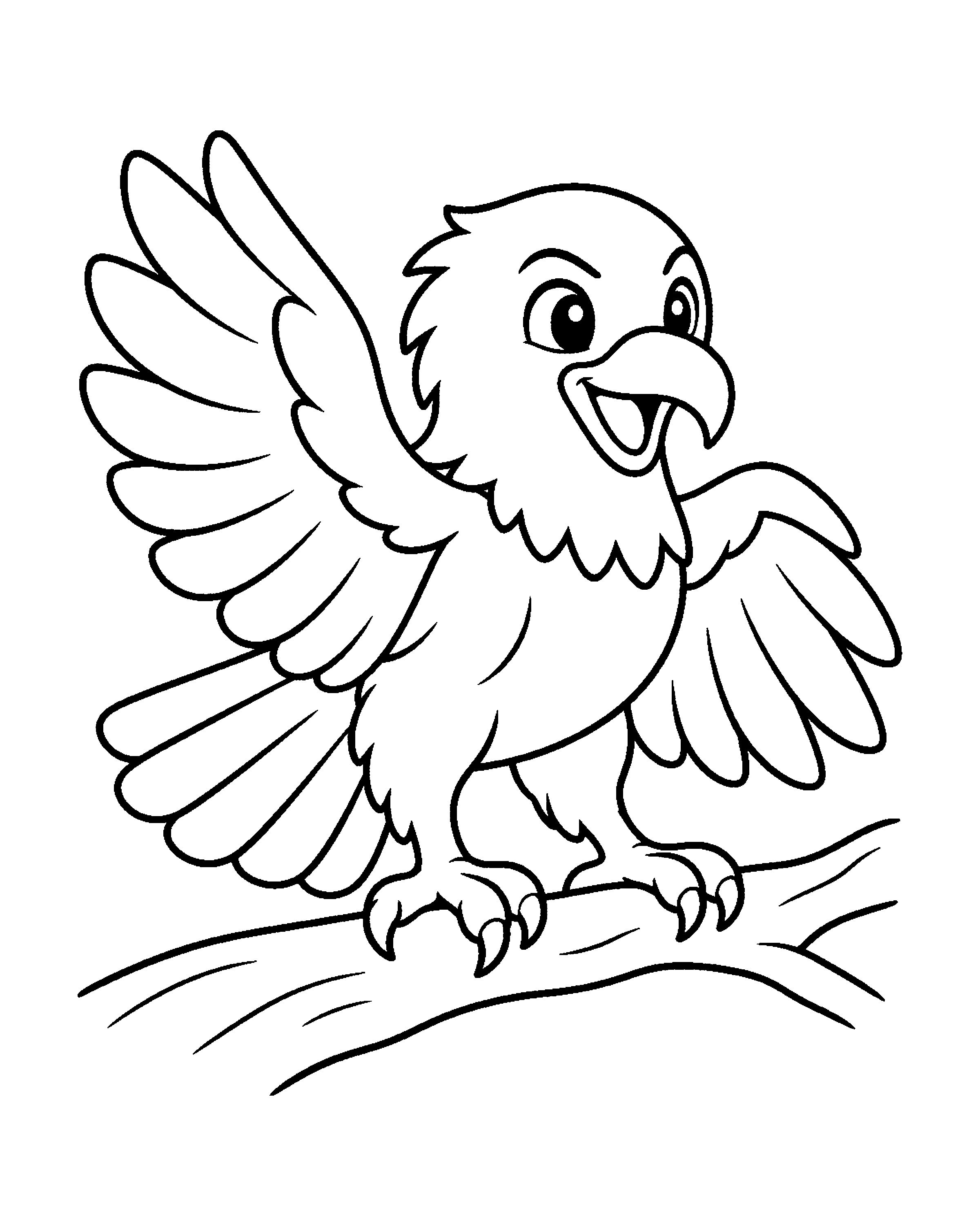 Bald Eagle colouring outline