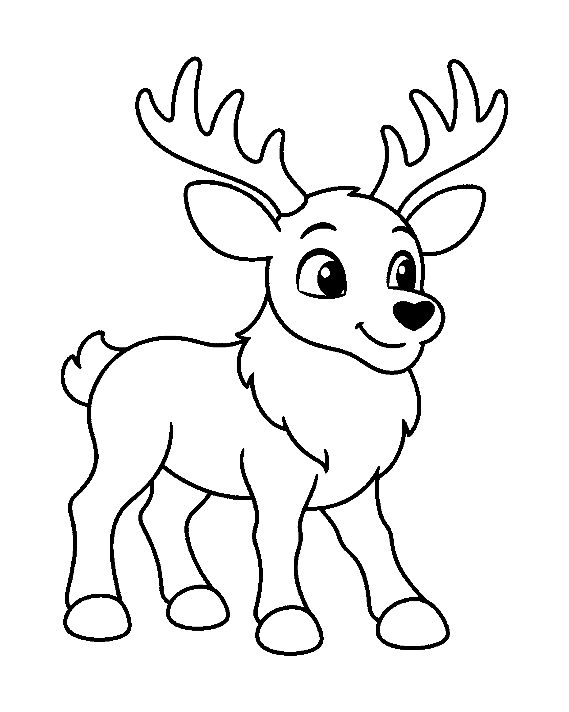 Elk colouring outline