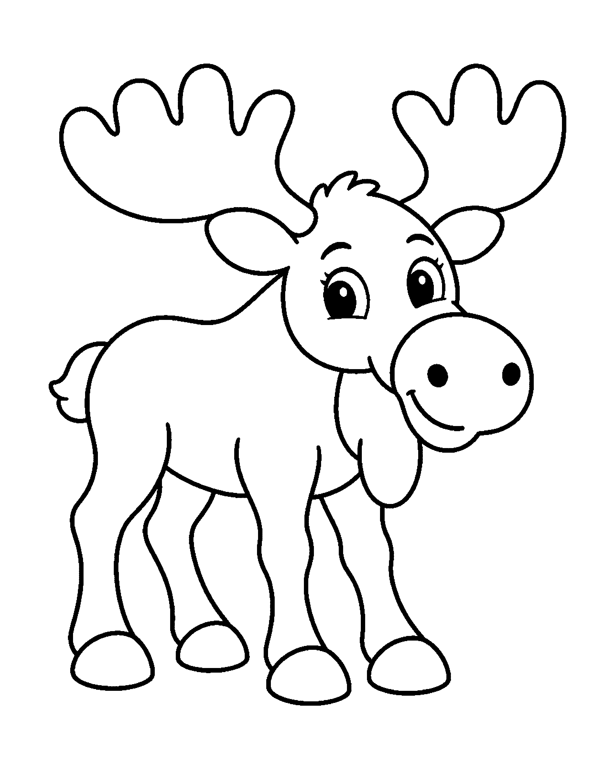 Moose colouring outline