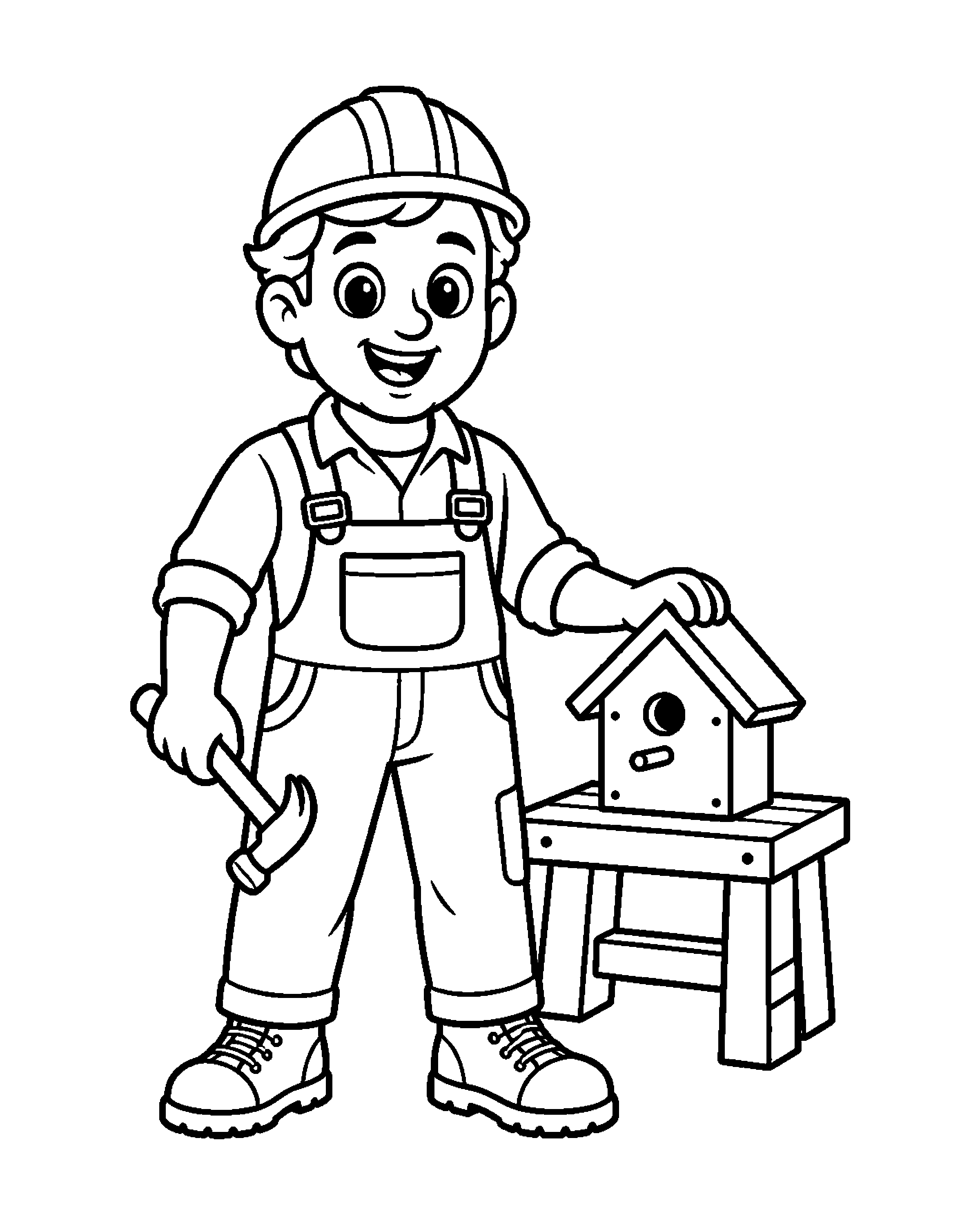 Carpenter: Making Something New colouring outline