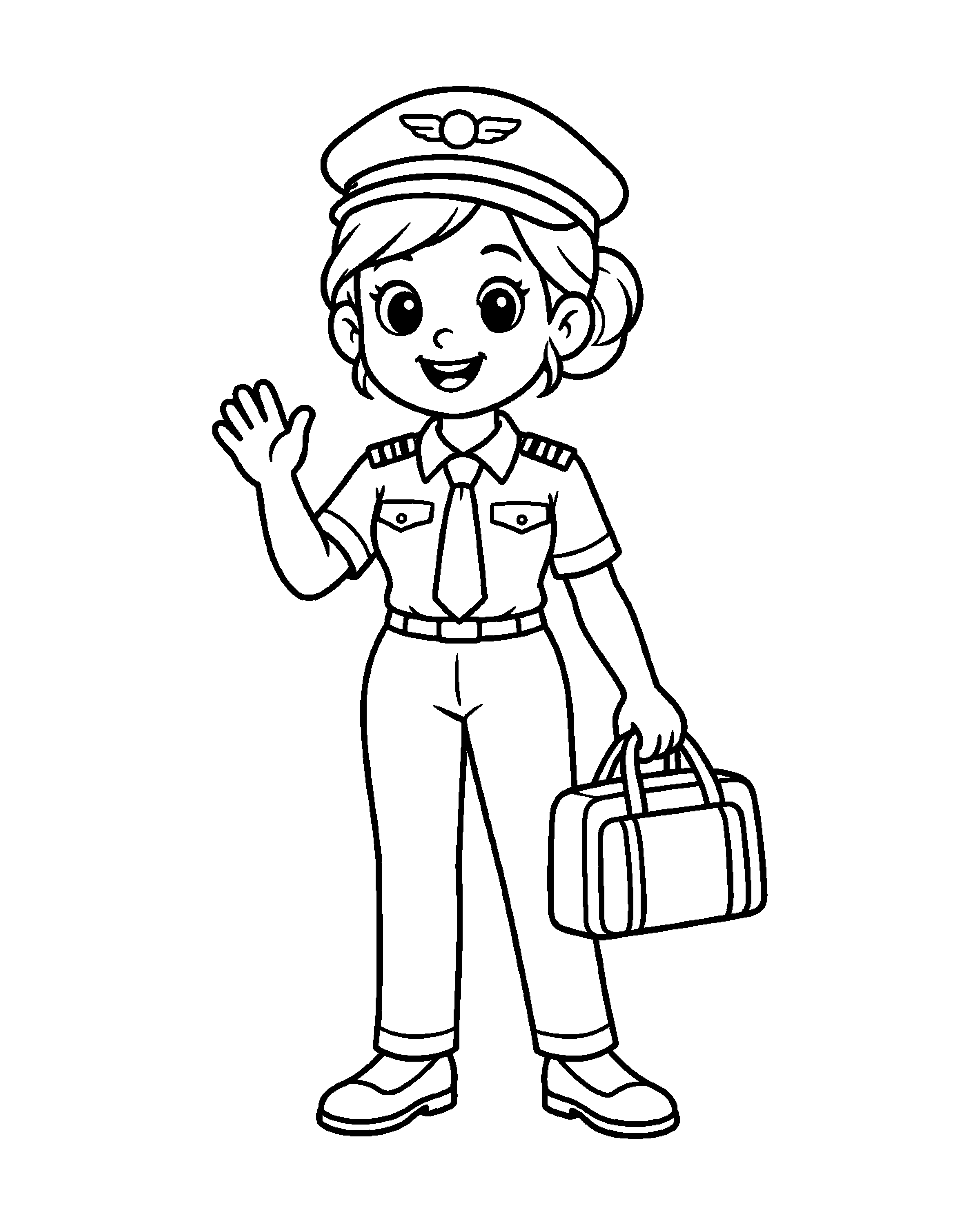 Pilot: Ready to Fly colouring outline
