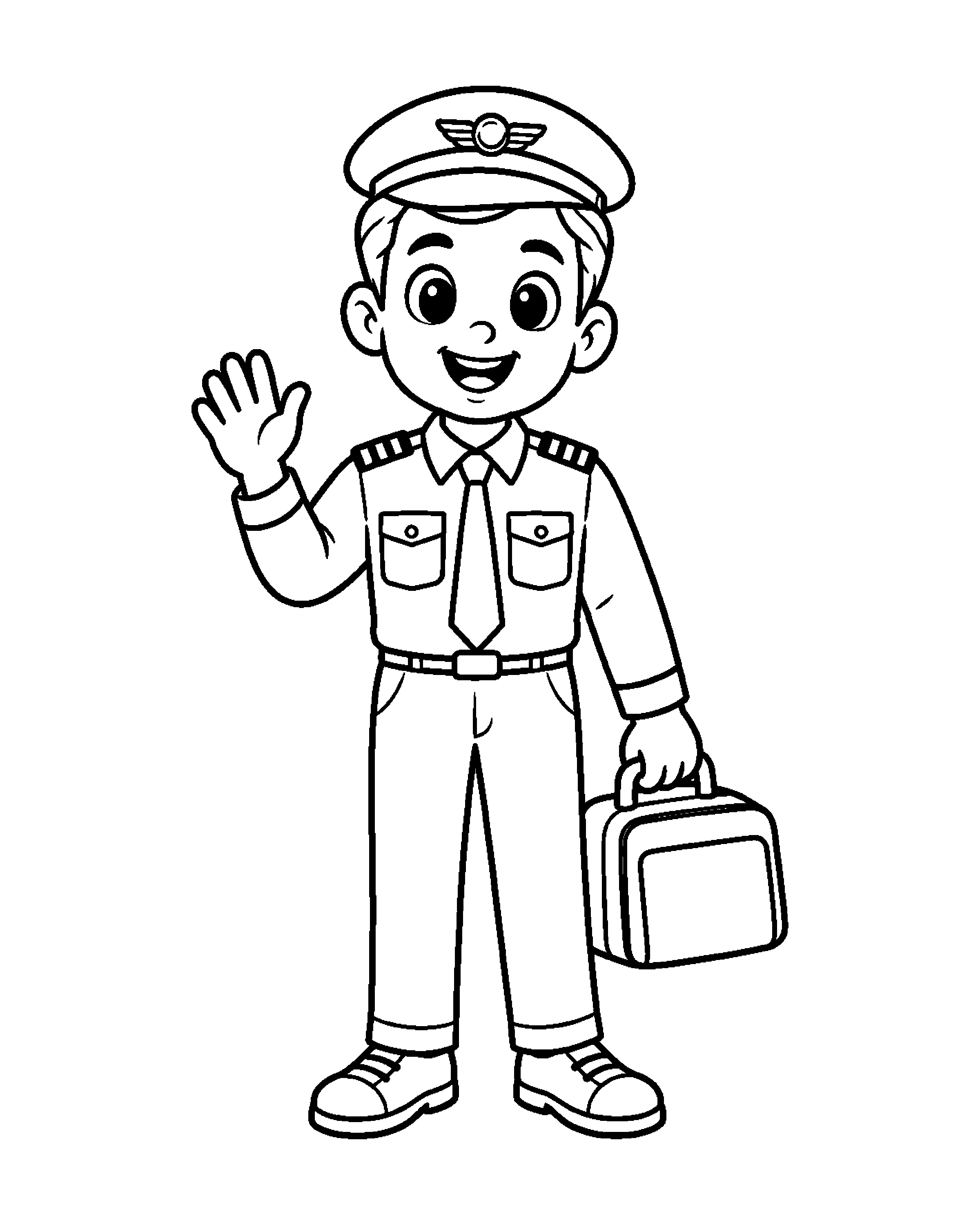 Pilot: A New Adventure colouring outline