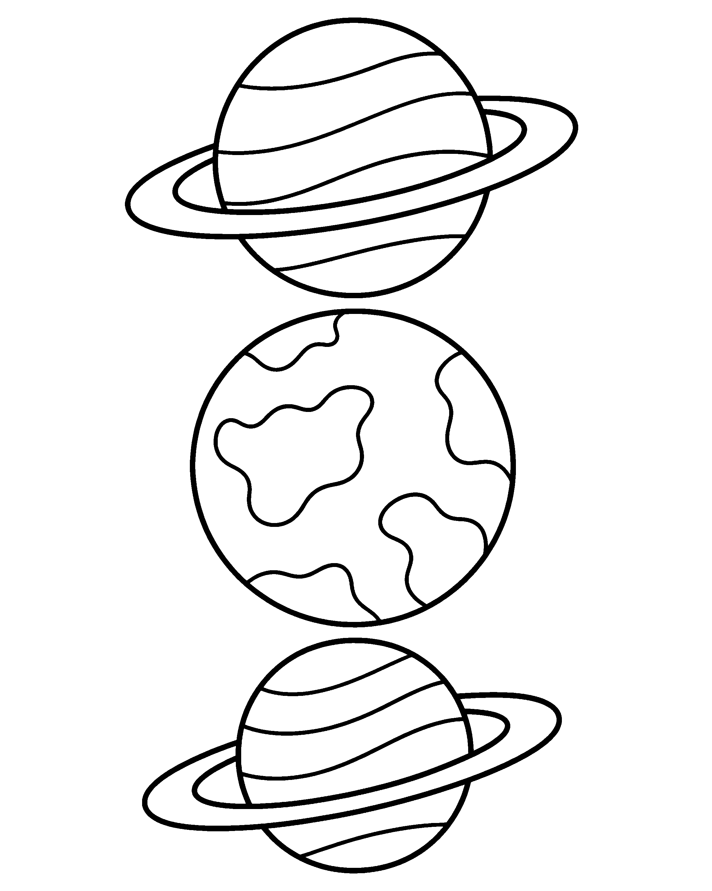 Planet Parade colouring outline