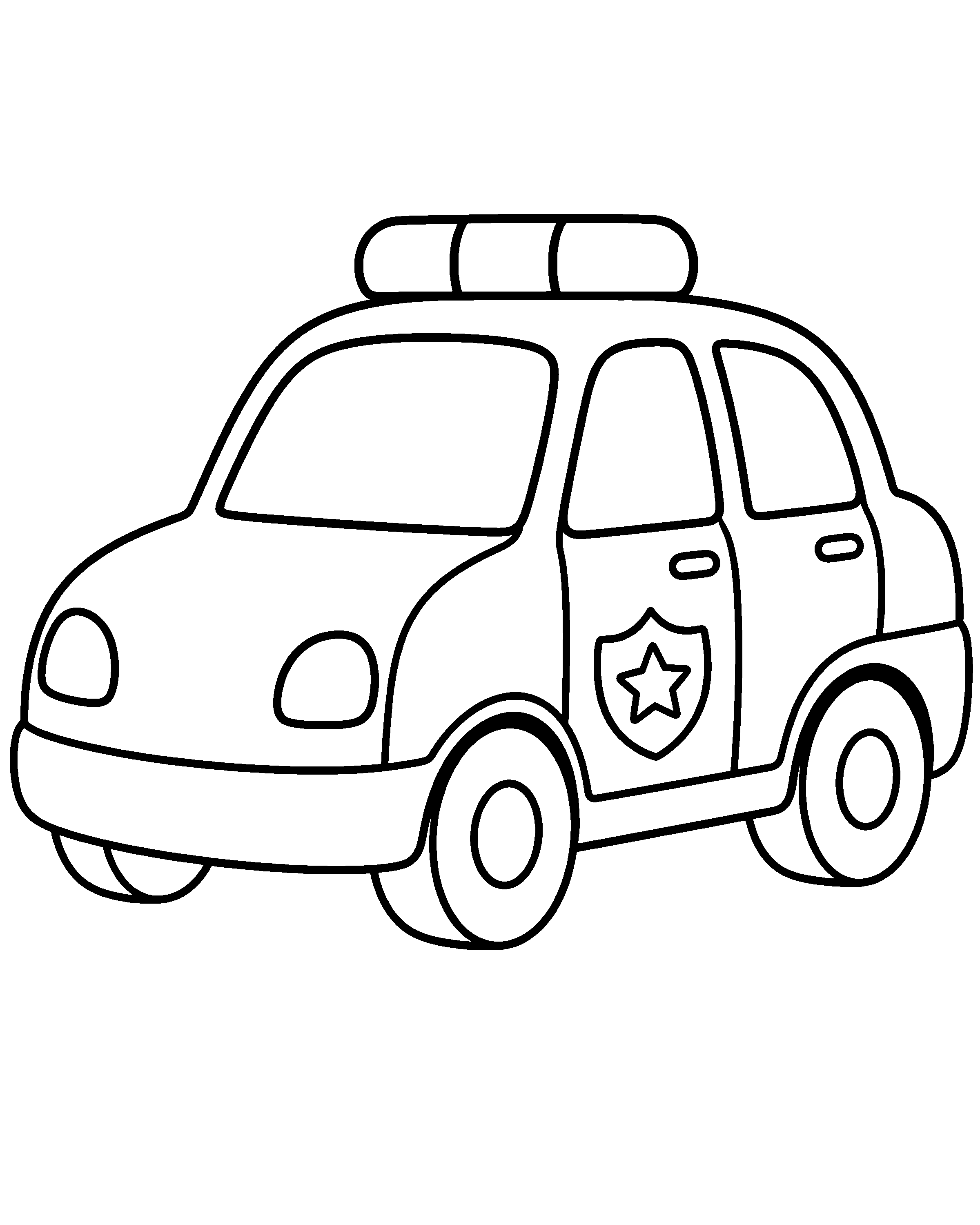 Police Car colouring outline