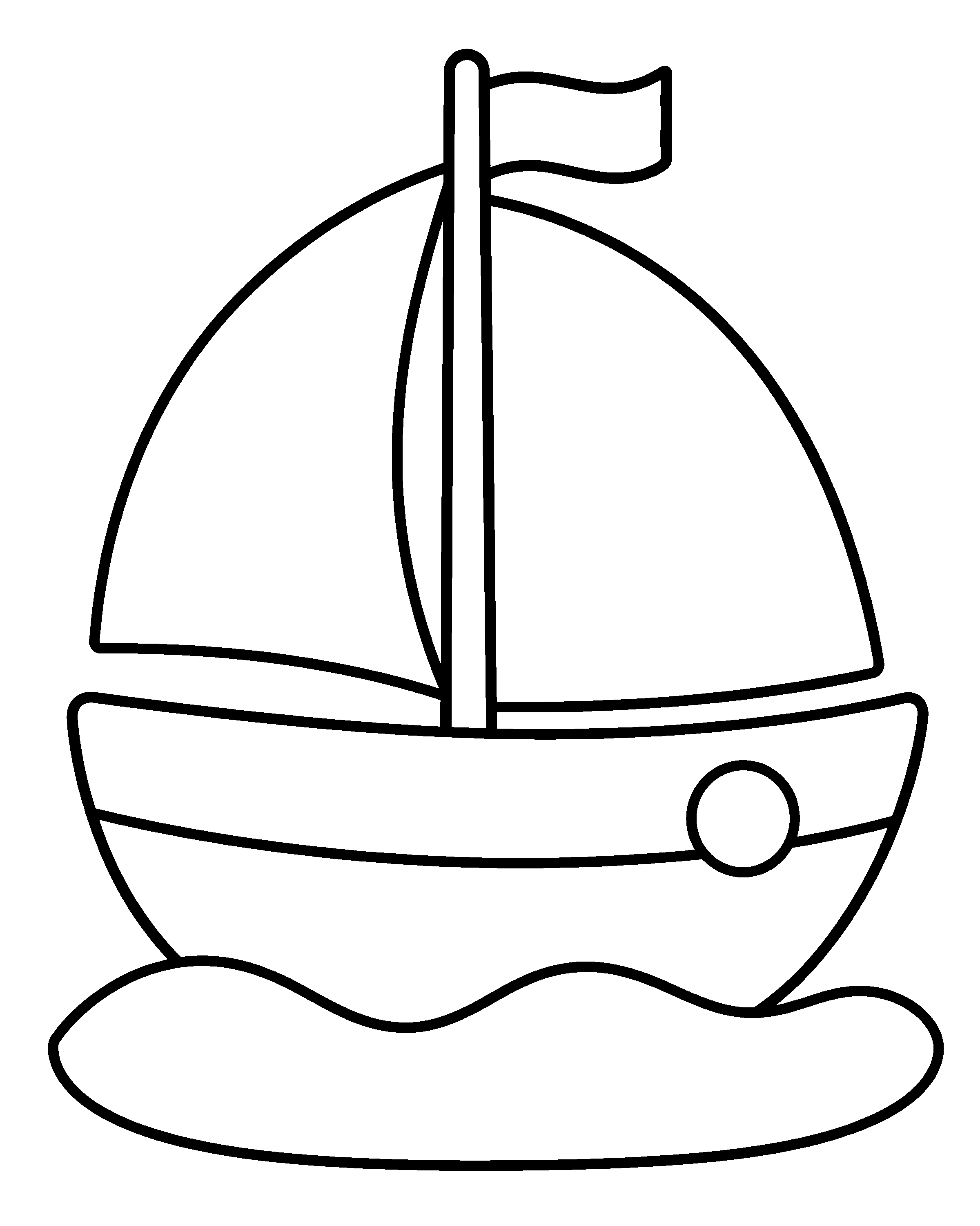 Sailing Ship colouring outline