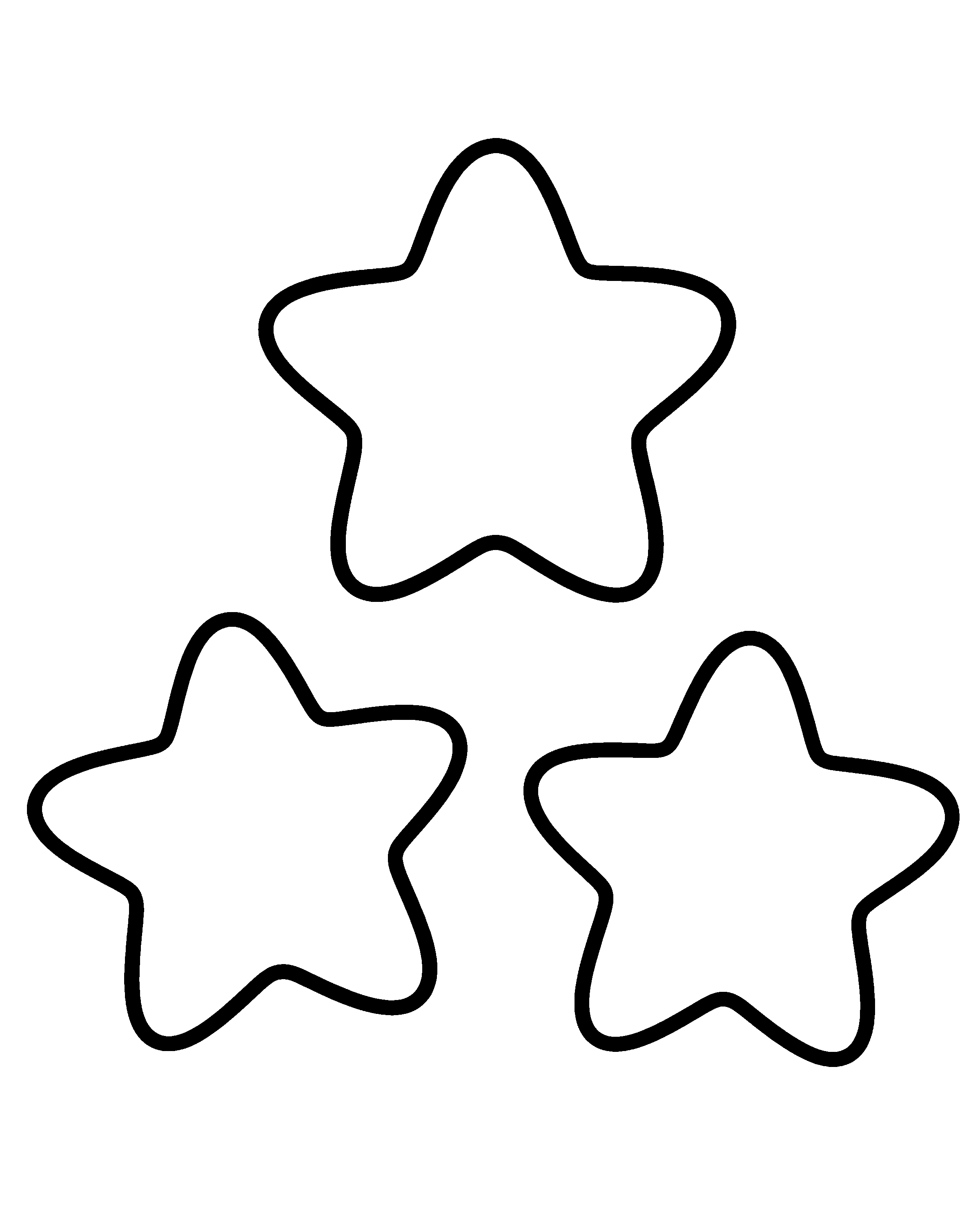 Shining Stars colouring outline