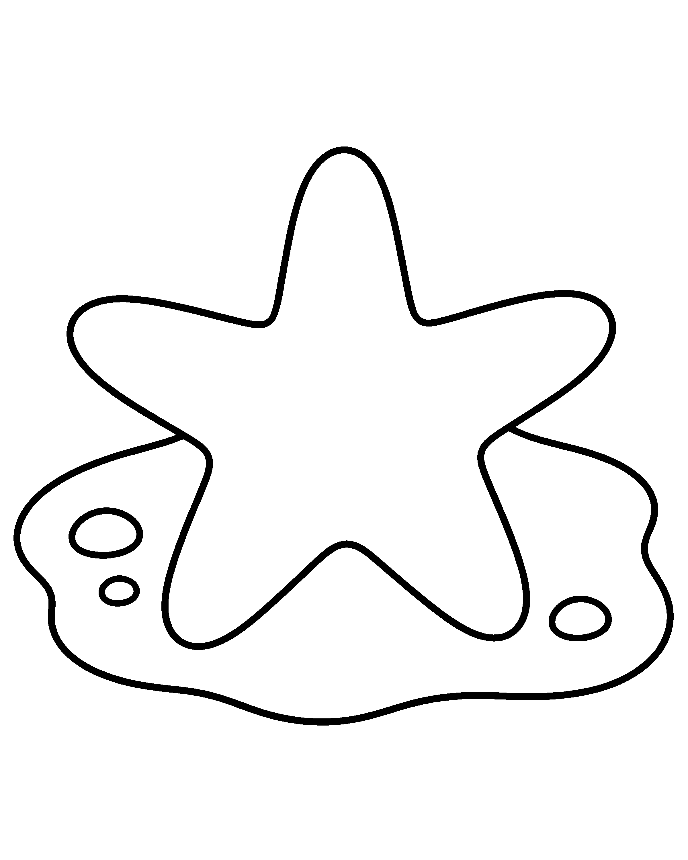 Starfish Stretch colouring outline
