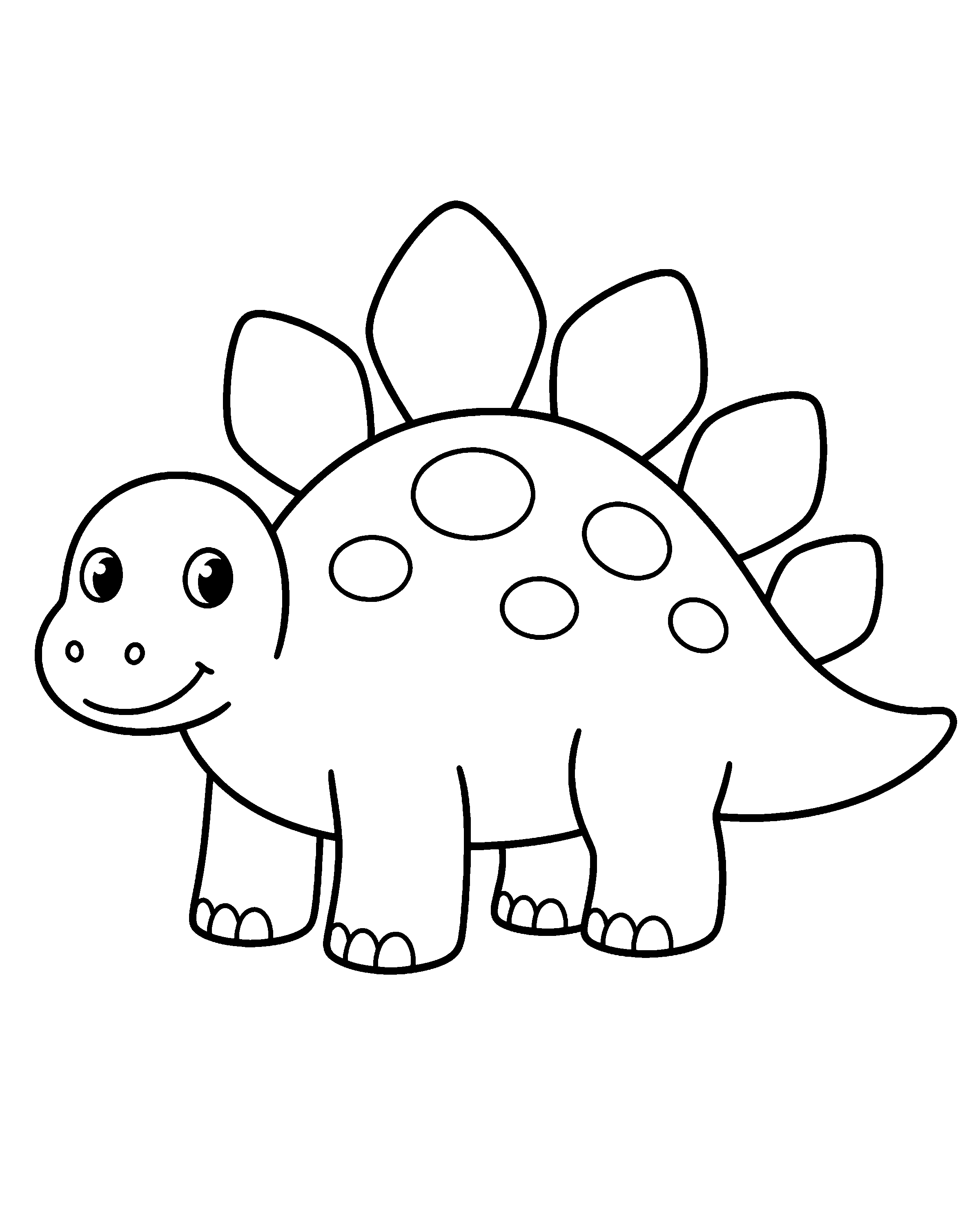 Steady Stegosaurus colouring outline
