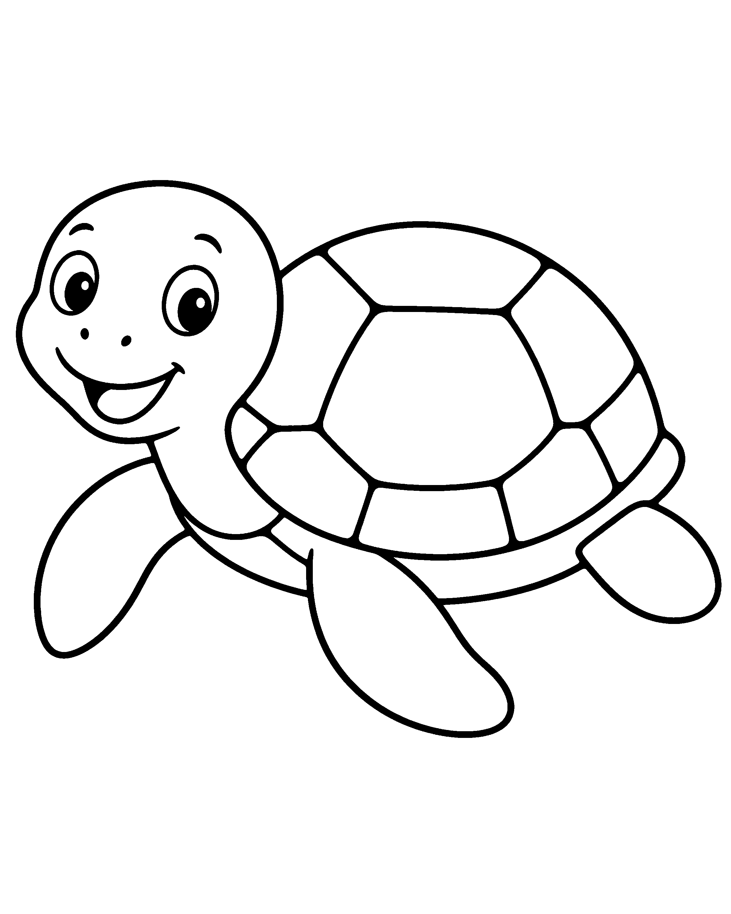 Tiny Turtle colouring outline
