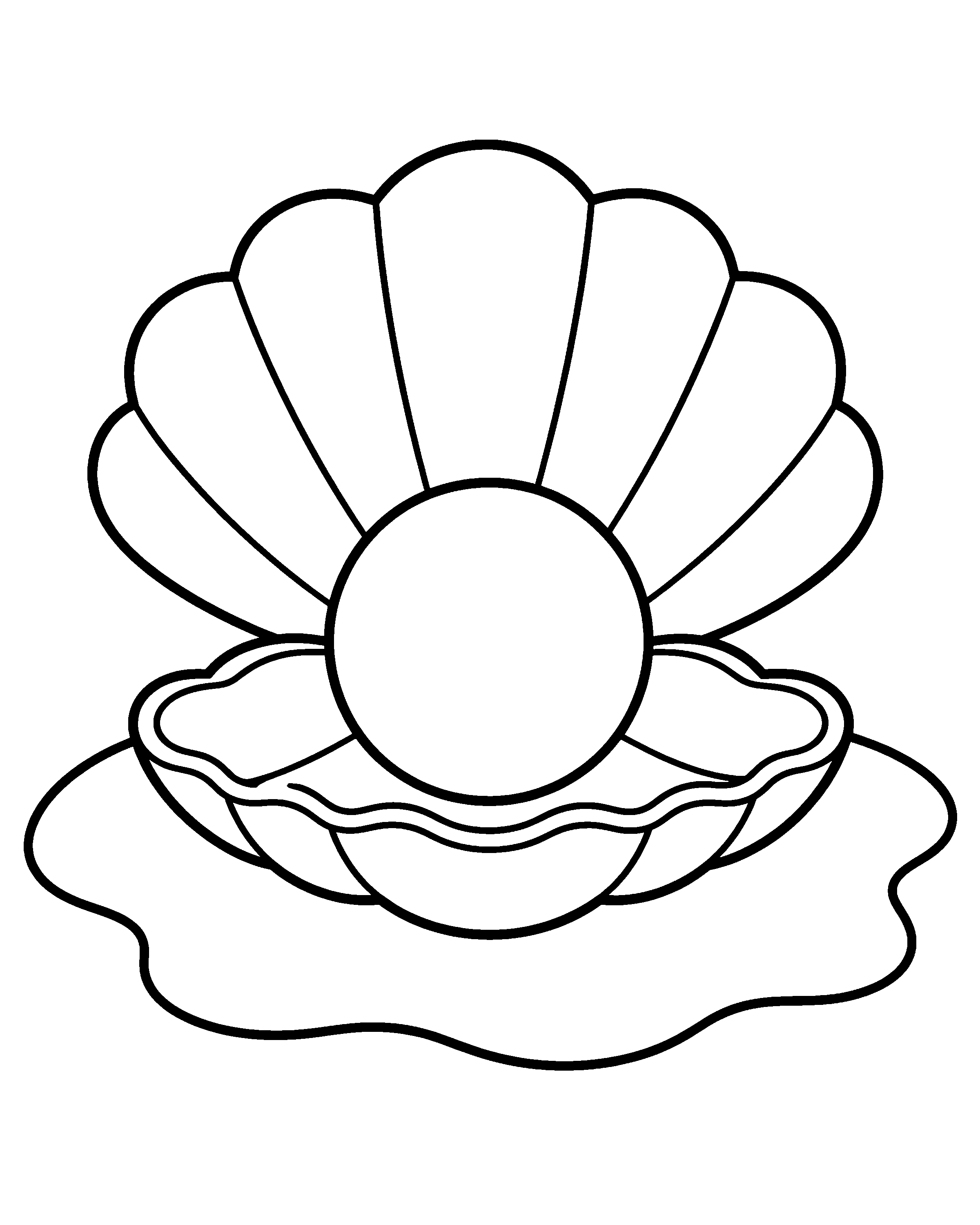 Treasure Shell colouring outline