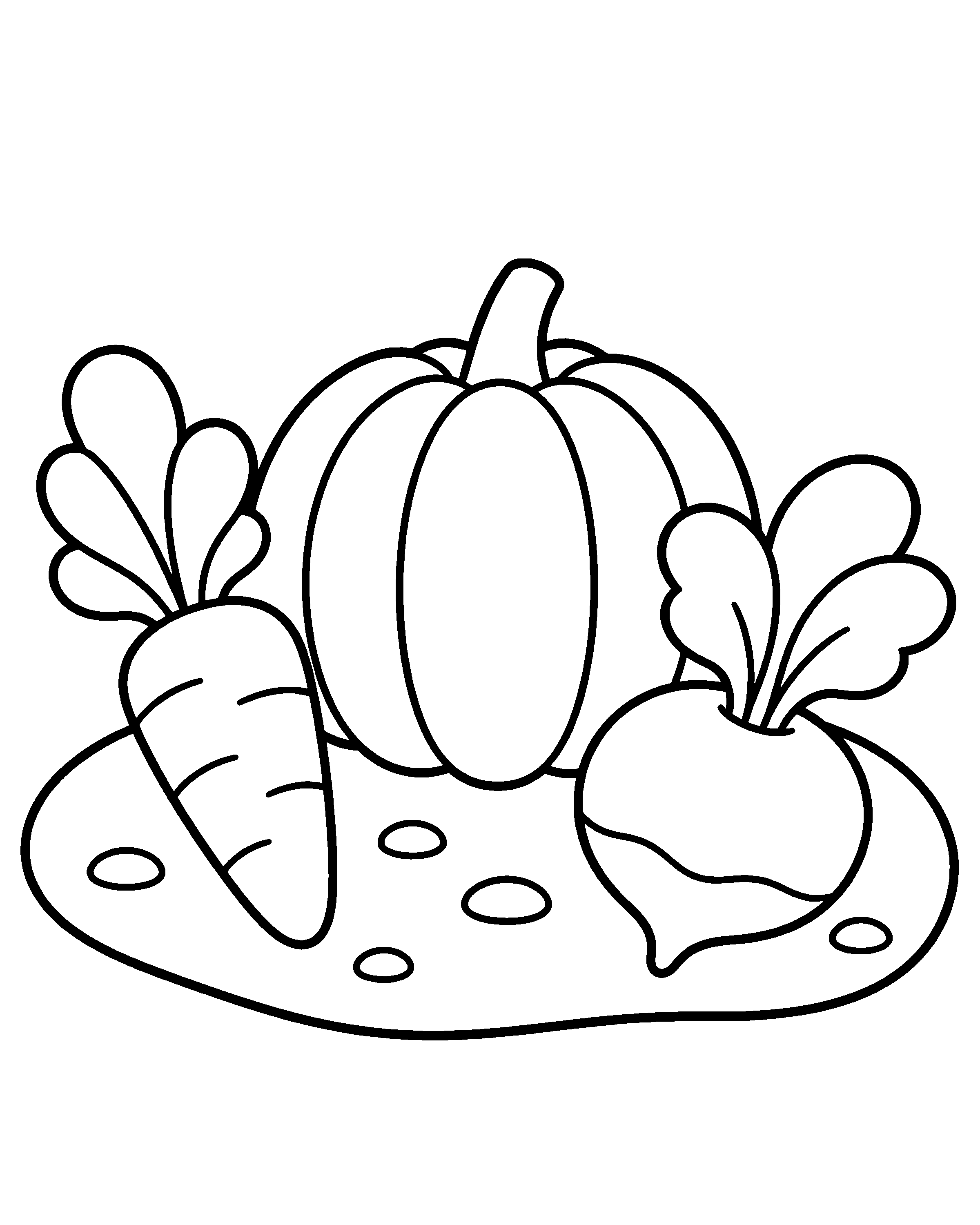 Vegetable Patch colouring outline