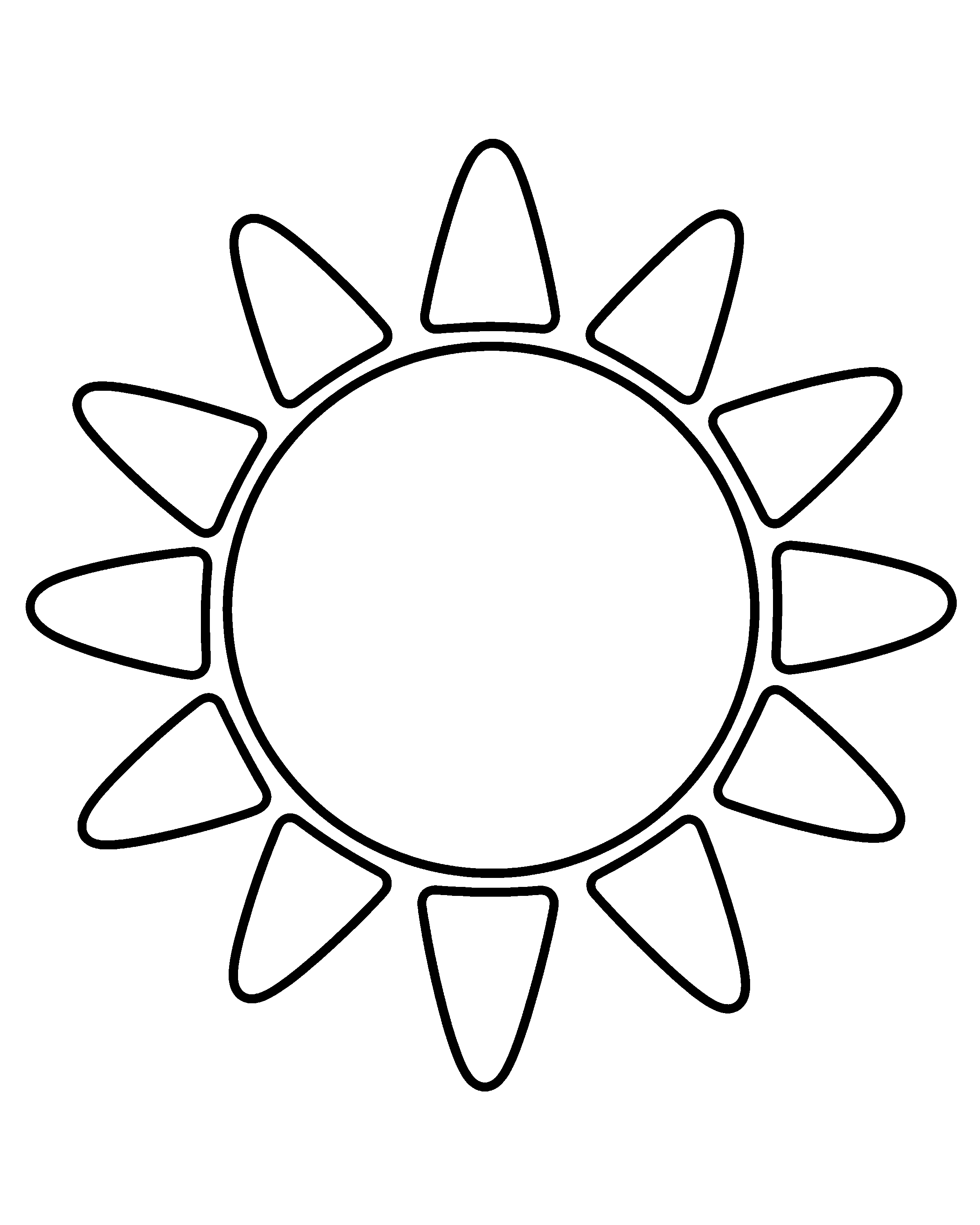 Warm Sun colouring outline